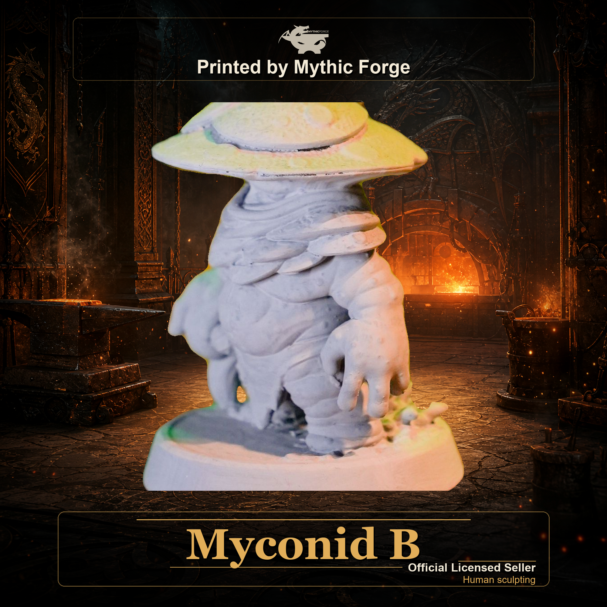 Myconid B printed by Mythic Forge
