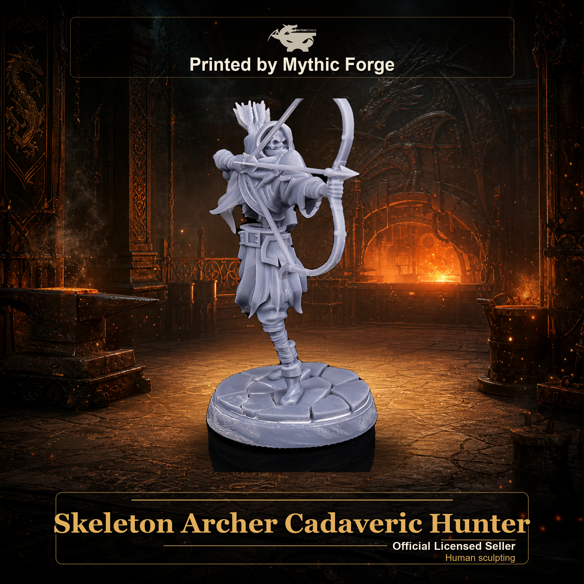 Skeleton Archer Cadaveric Hunter printed by Mythic Forge