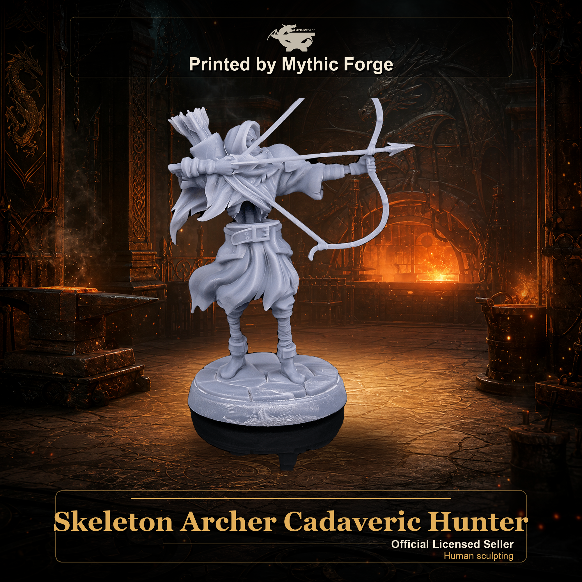 Skeleton Archer Cadaveric Hunter printed by Mythic Forge