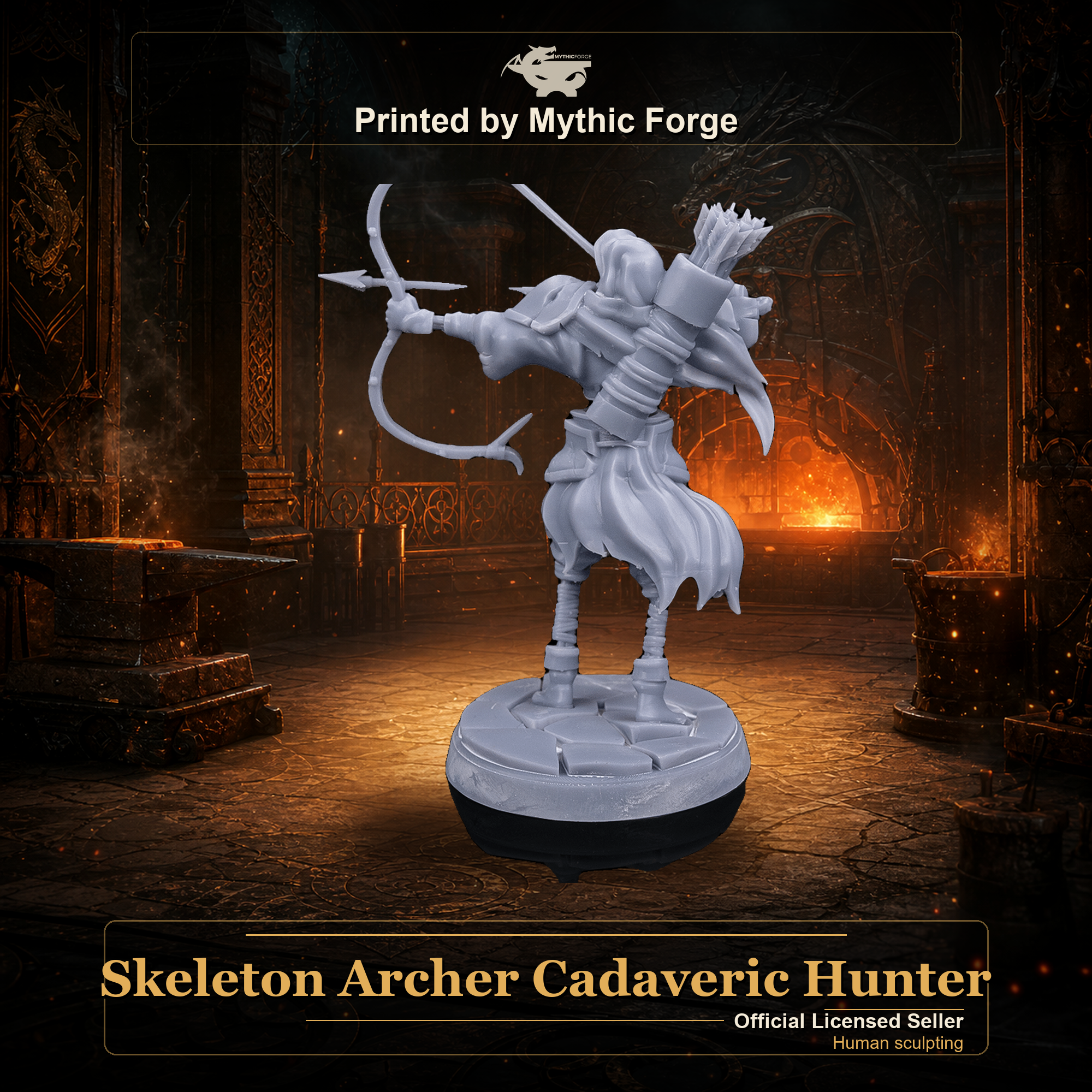 Skeleton Archer Cadaveric Hunter printed by Mythic Forge