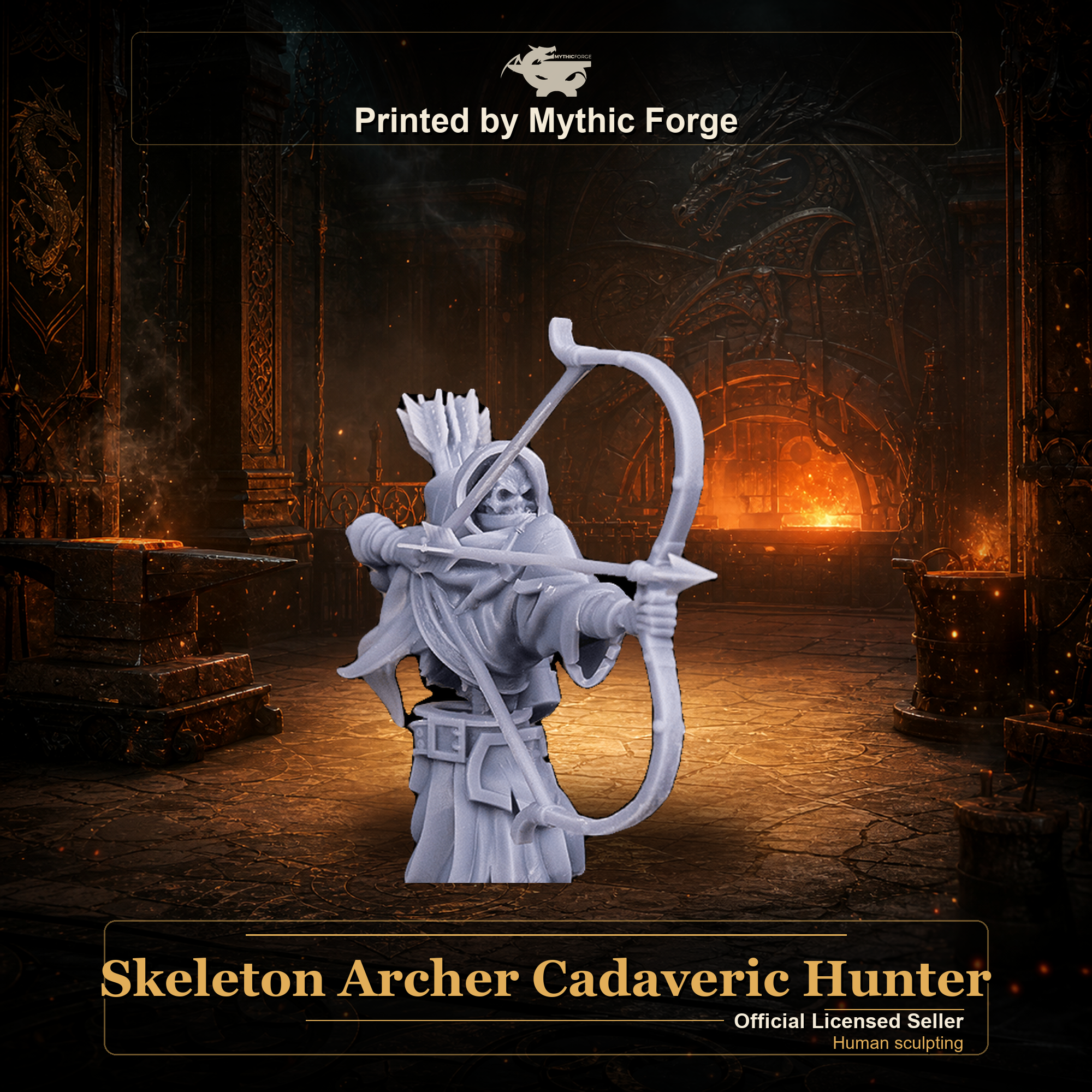 Skeleton Archer Cadaveric Hunter printed by Mythic Forge