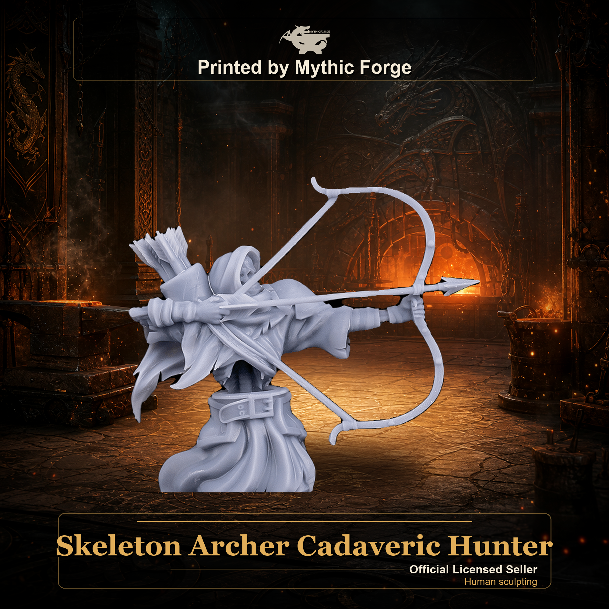 Skeleton Archer Cadaveric Hunter printed by Mythic Forge