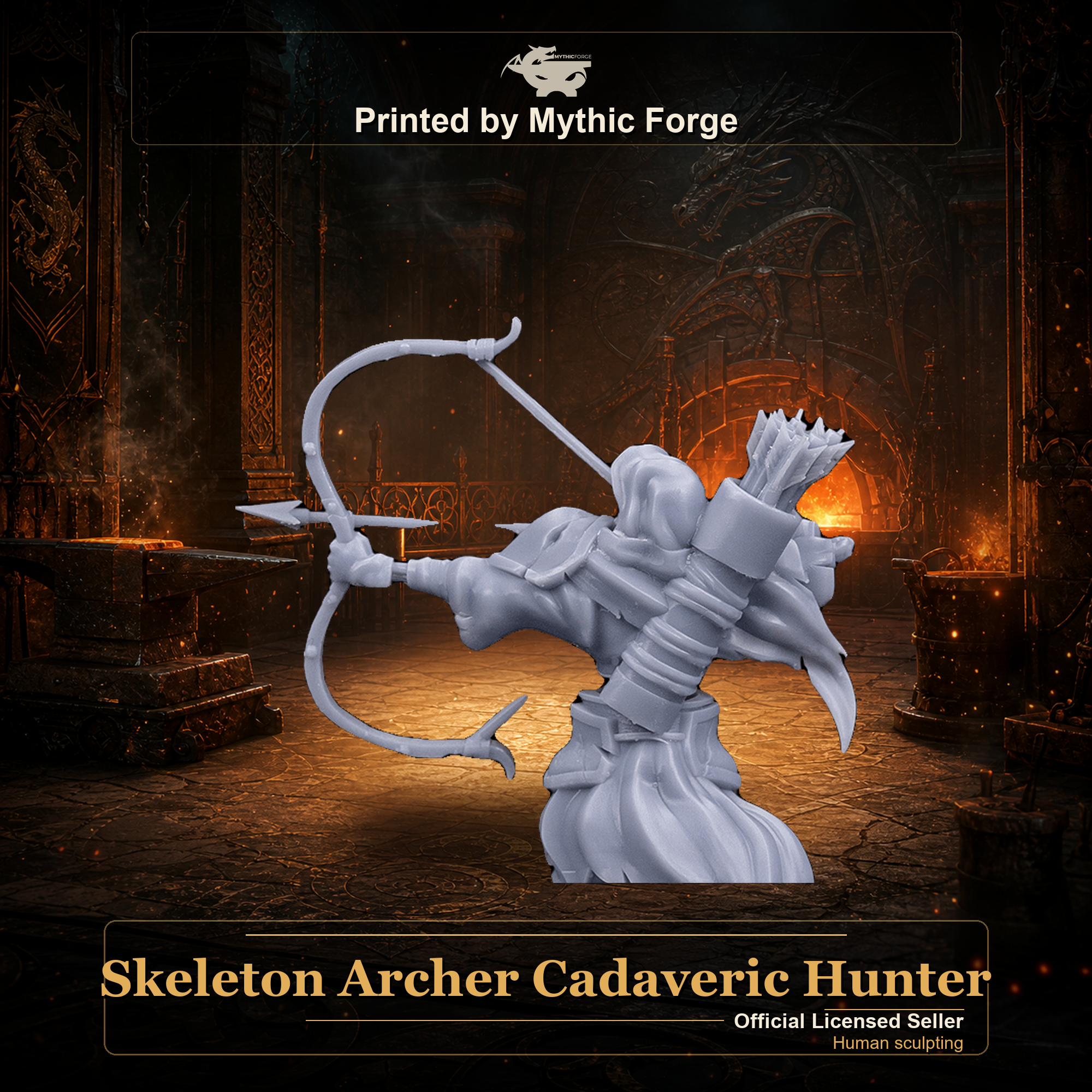 Skeleton Archer Cadaveric Hunter printed by Mythic Forge
