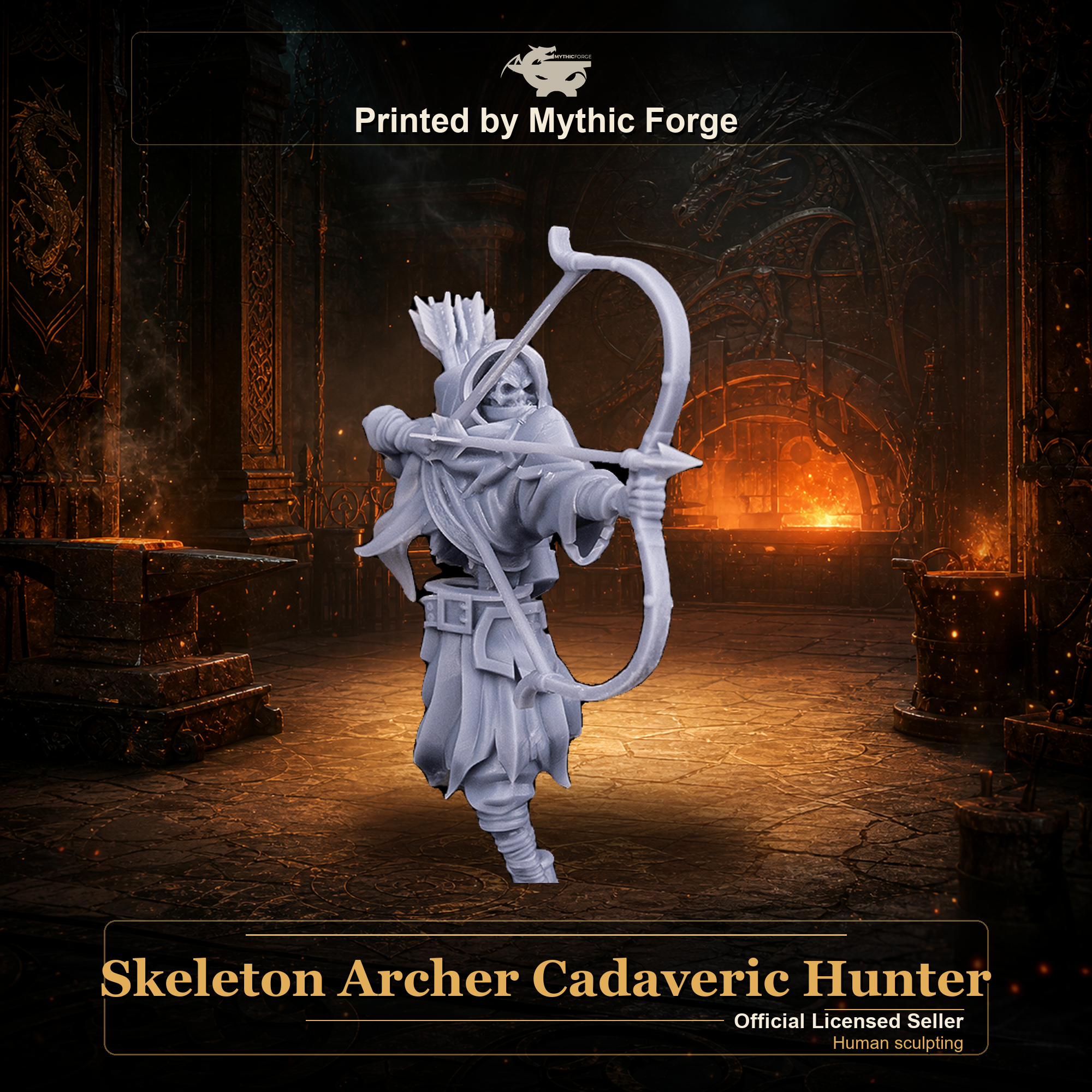 Skeleton Archer Cadaveric Hunter printed by Mythic Forge