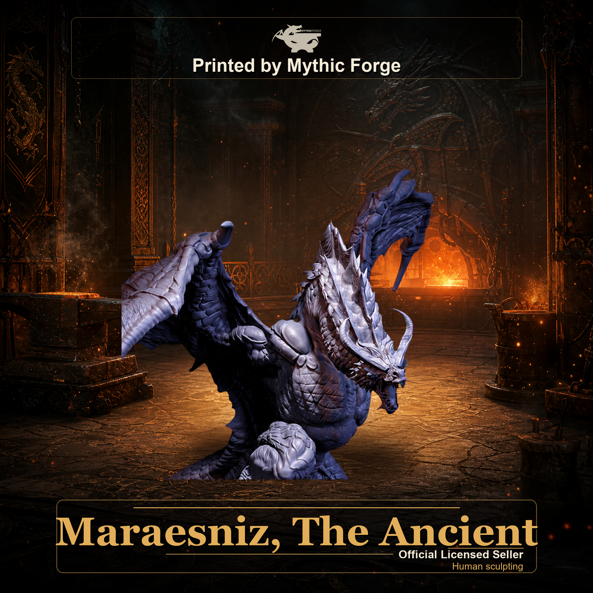 Maraesniz, The Ancient printed by Mythic Forge, official licensed Midas Forge miniature