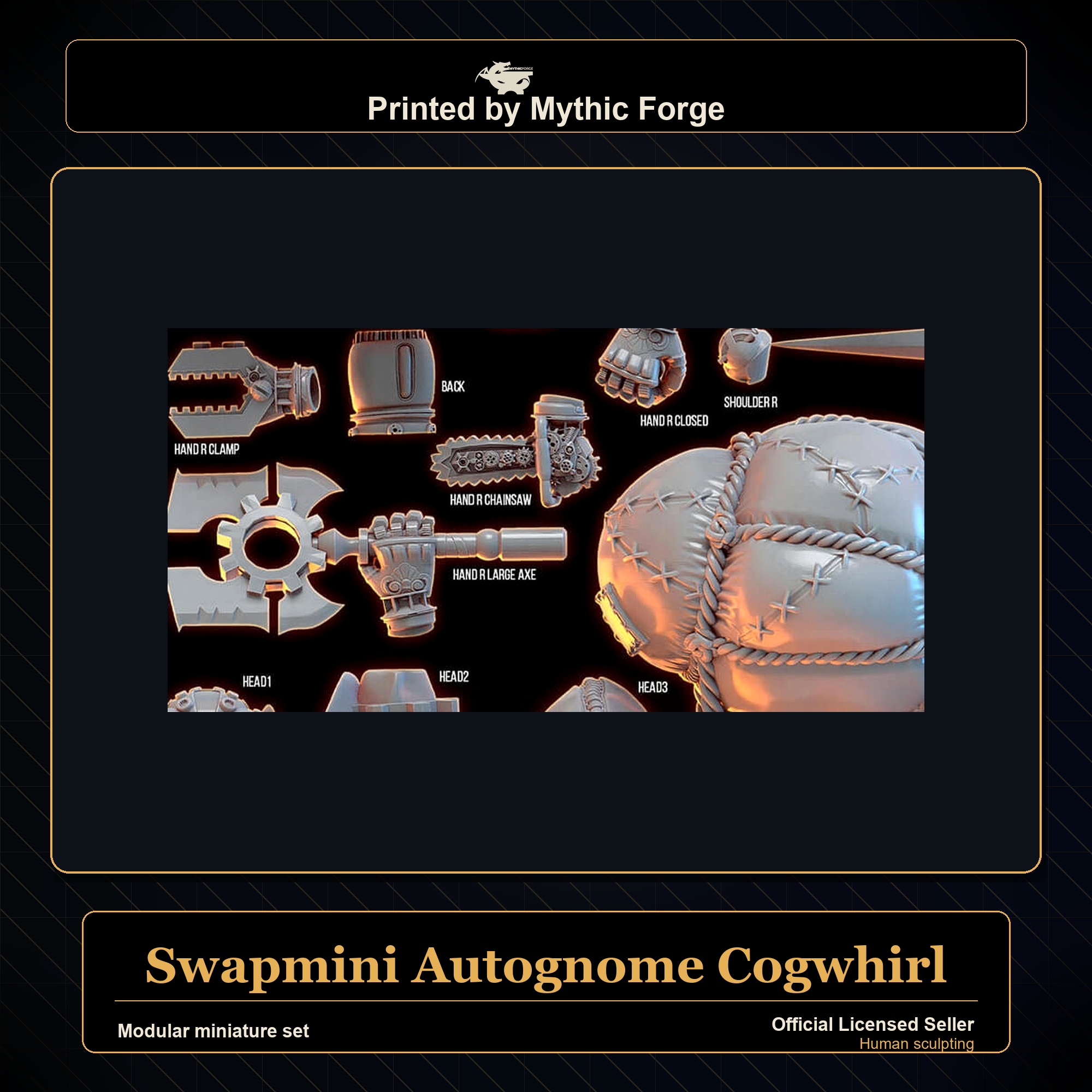 Modular RPG - Swapmini Autognome - Cogwhirl - Bundle modular miniature modular miniature set printed by Mythic Forge