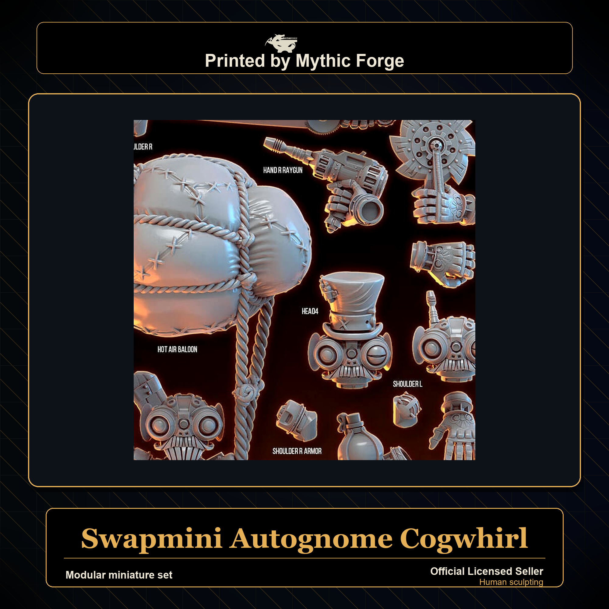 Modular RPG - Swapmini Autognome - Cogwhirl - Bundle modular miniature modular miniature set printed by Mythic Forge