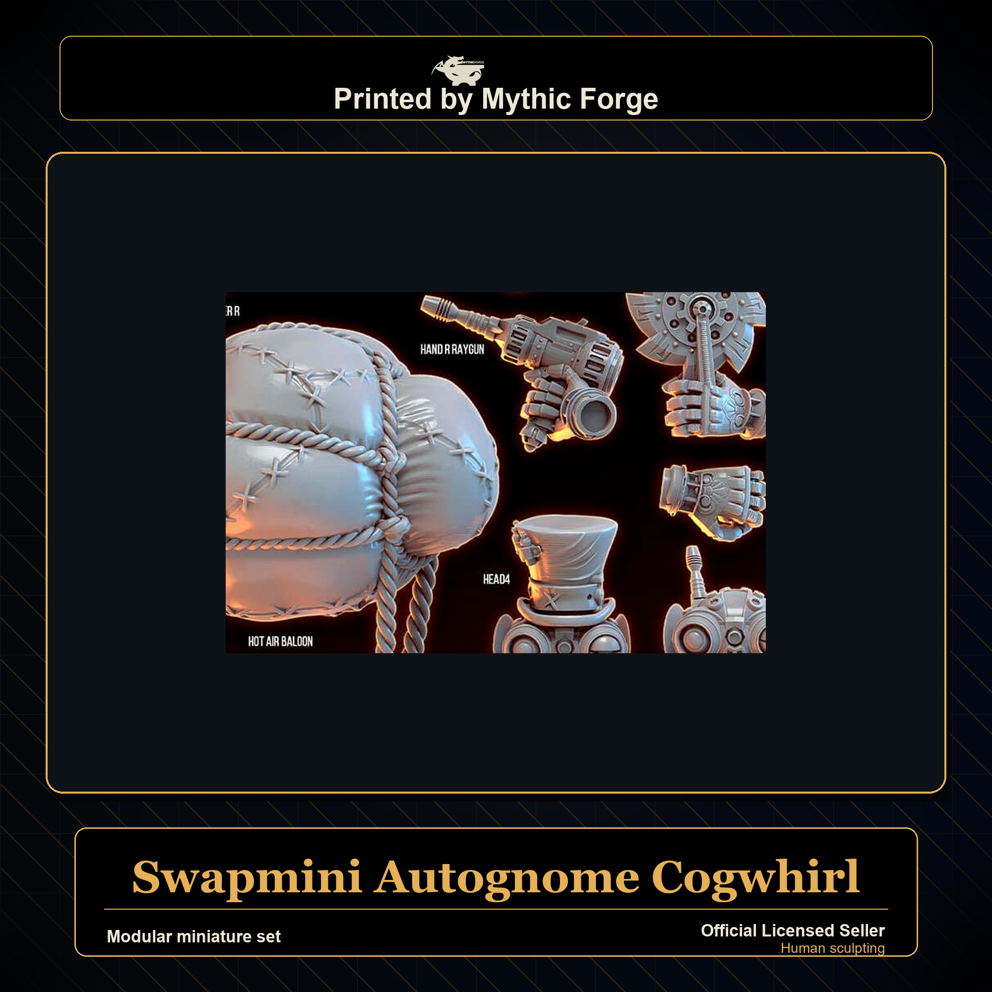 Modular RPG - Swapmini Autognome - Cogwhirl - Bundle modular miniature modular miniature set printed by Mythic Forge