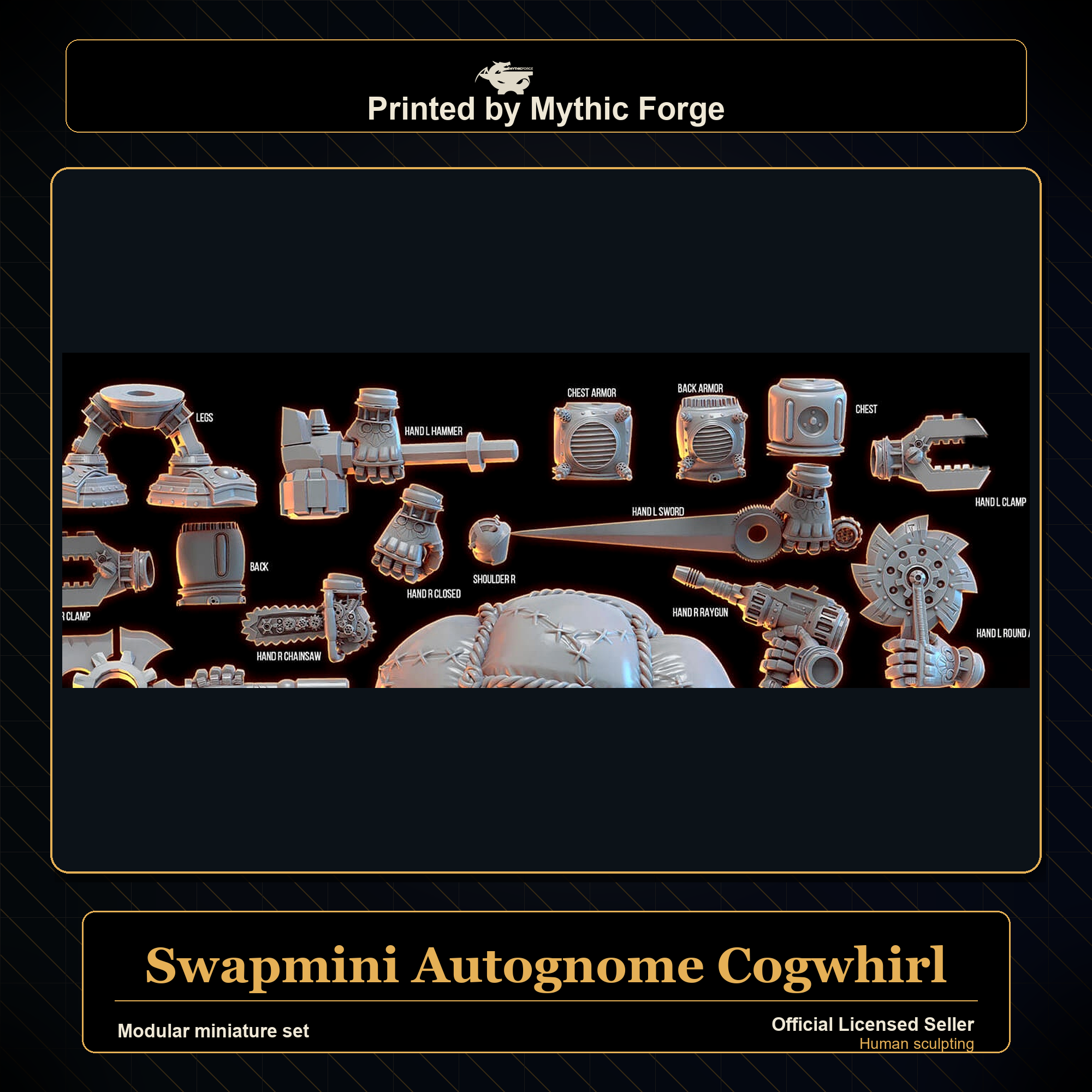 Modular RPG - Swapmini Autognome - Cogwhirl - Bundle modular miniature modular miniature set printed by Mythic Forge