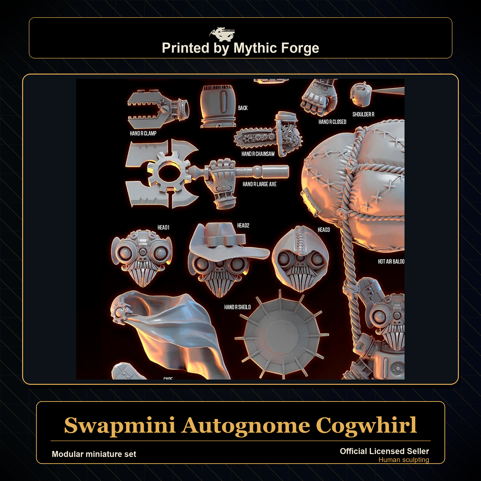 Modular RPG - Swapmini Autognome - Cogwhirl - Bundle modular miniature modular miniature set printed by Mythic Forge