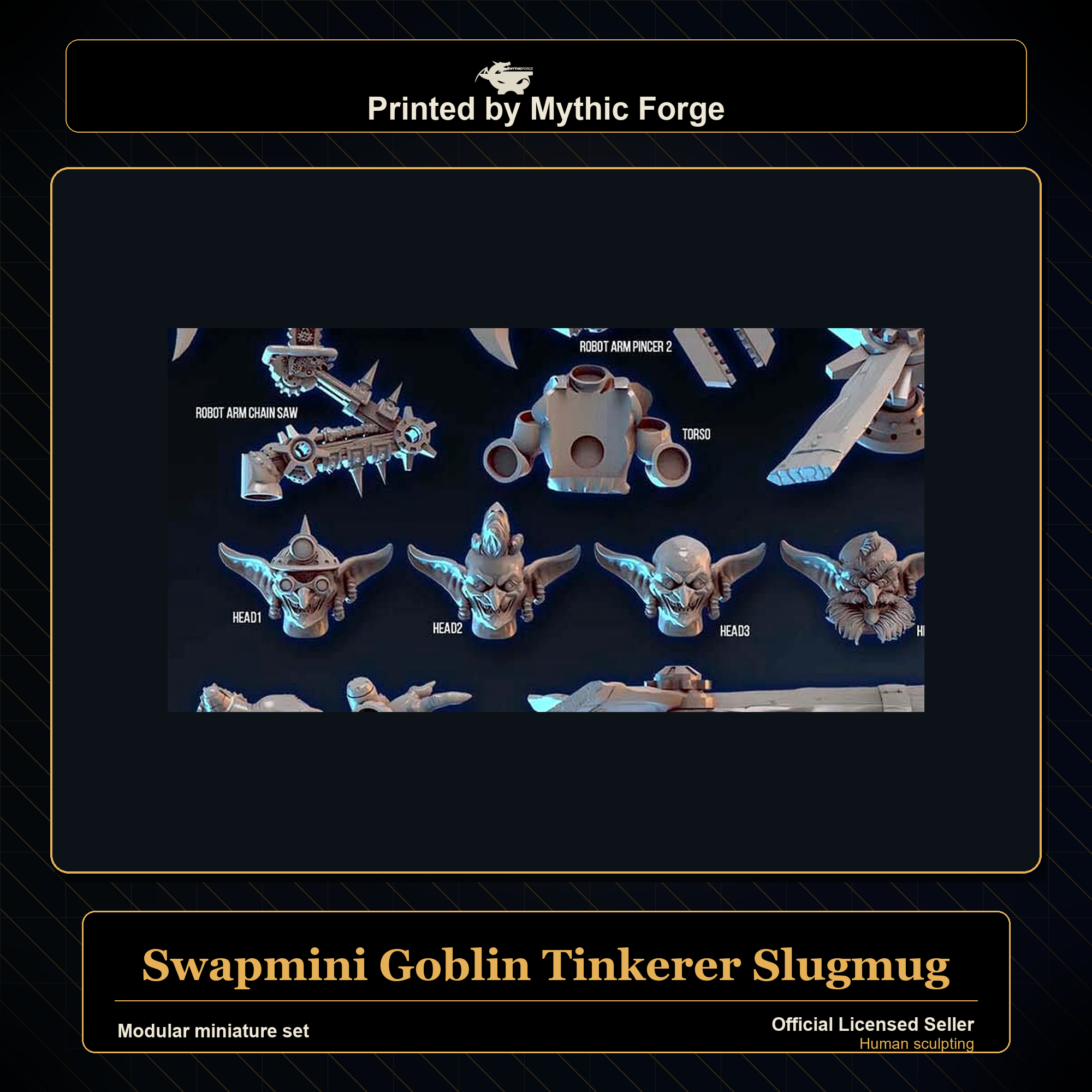 Modular RPG - Swapmini Goblin Tinkerer - Slugmug - Bundle modular miniature modular miniature set printed by Mythic Forge