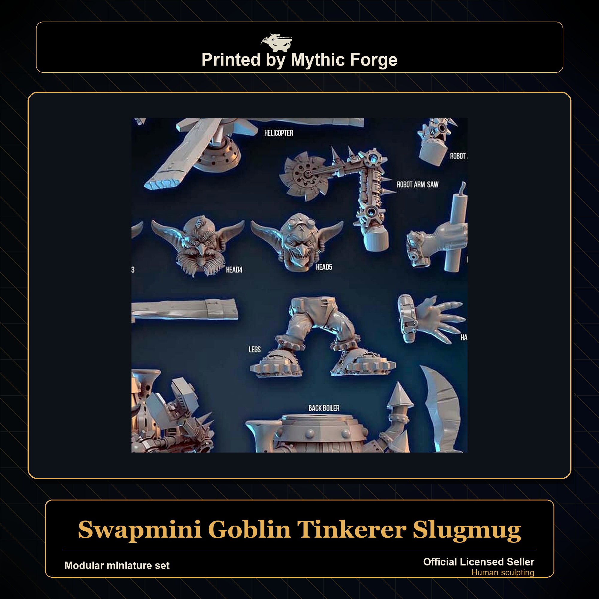 Modular RPG - Swapmini Goblin Tinkerer - Slugmug - Bundle modular miniature modular miniature set printed by Mythic Forge