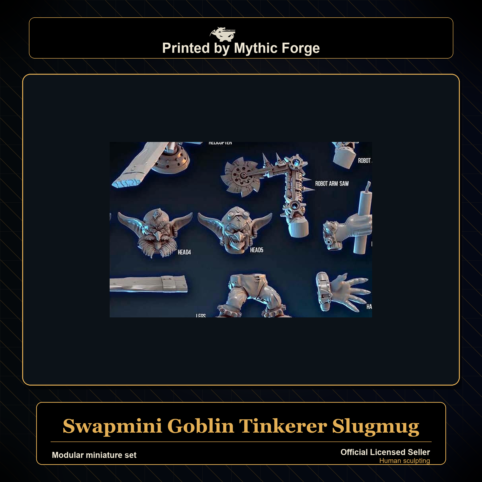 Modular RPG - Swapmini Goblin Tinkerer - Slugmug - Bundle modular miniature modular miniature set printed by Mythic Forge
