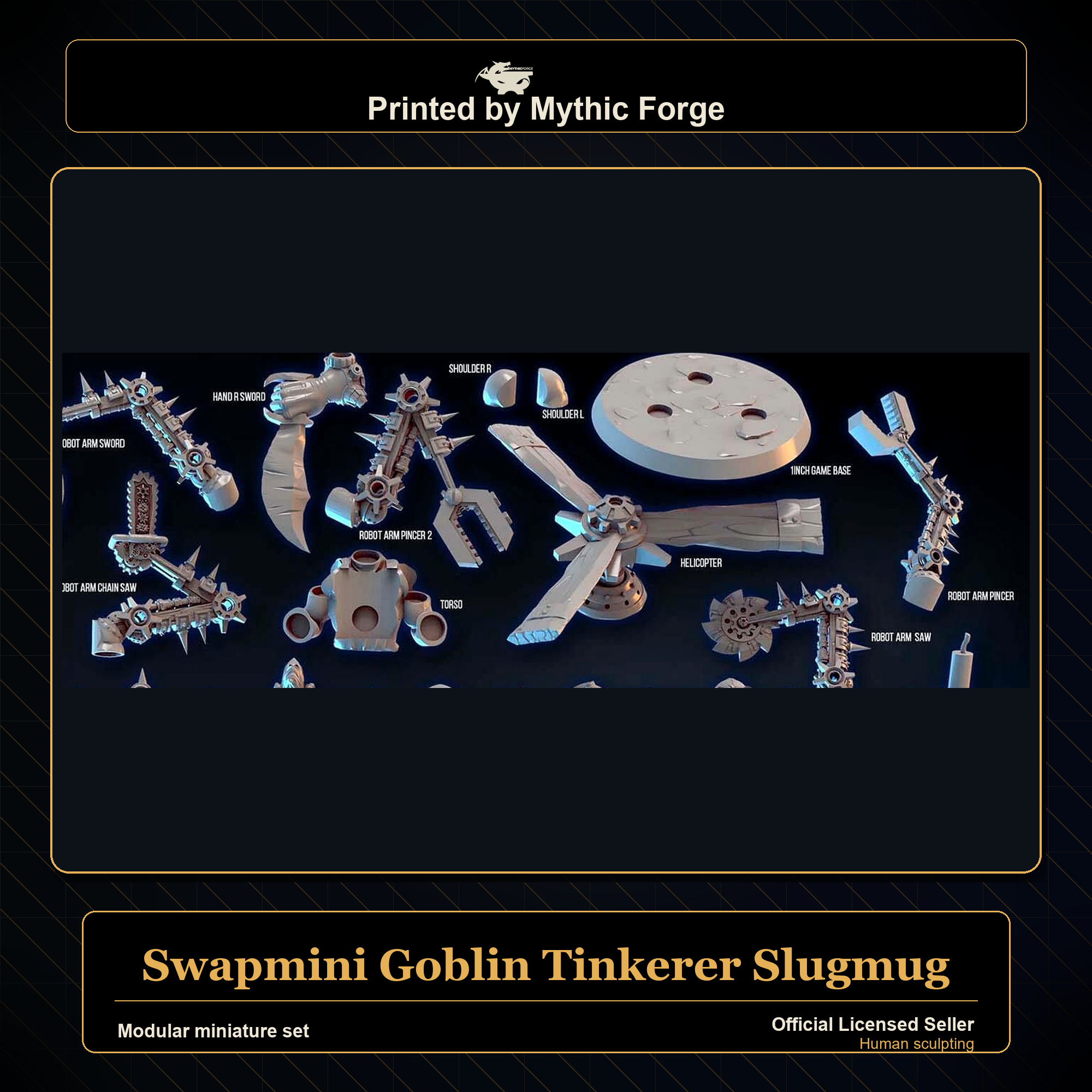 Modular RPG - Swapmini Goblin Tinkerer - Slugmug - Bundle modular miniature modular miniature set printed by Mythic Forge
