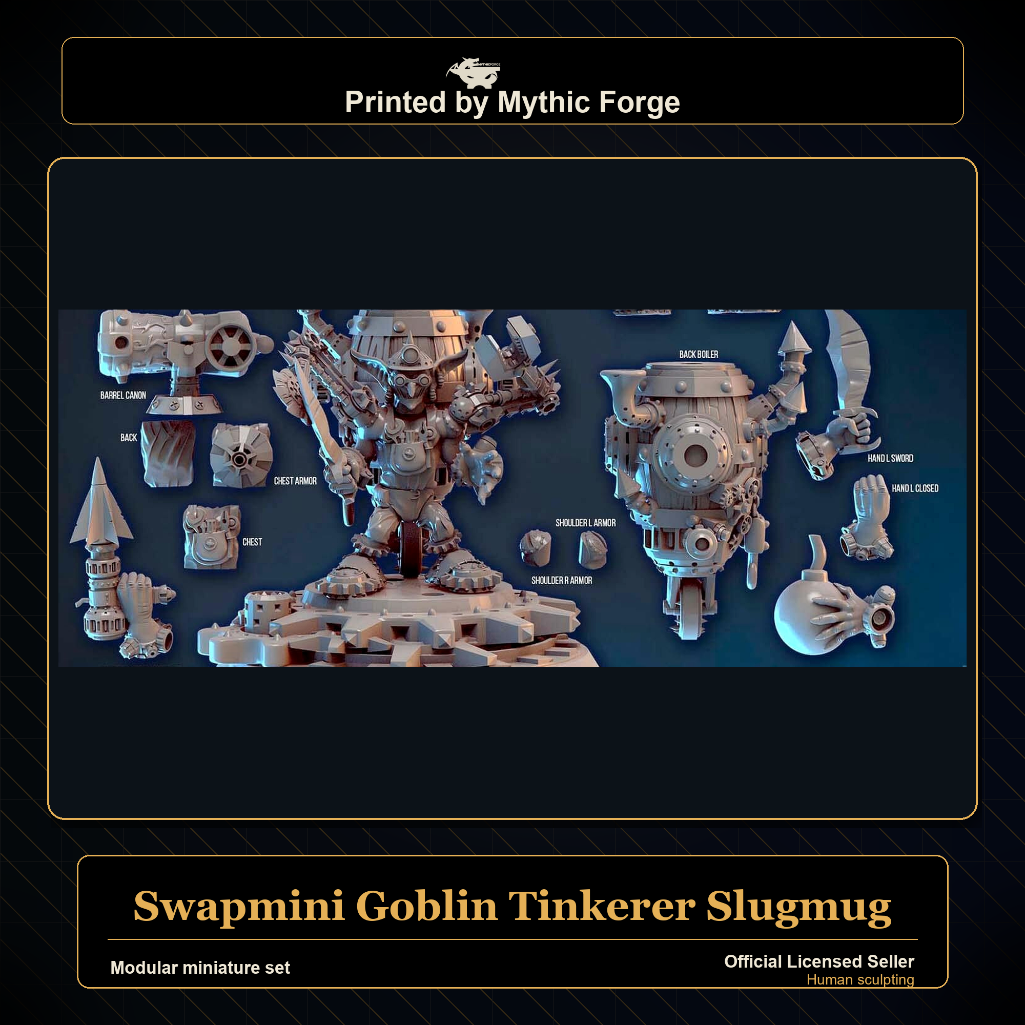 Modular RPG - Swapmini Goblin Tinkerer - Slugmug - Bundle modular miniature modular miniature set printed by Mythic Forge