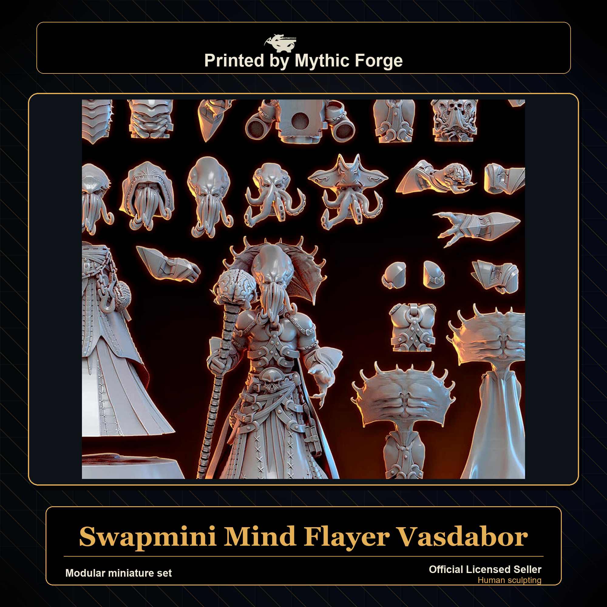 Modular RPG - Swapmini Mind Flayer - Vasdabor - Bundle modular miniature modular miniature set printed by Mythic Forge