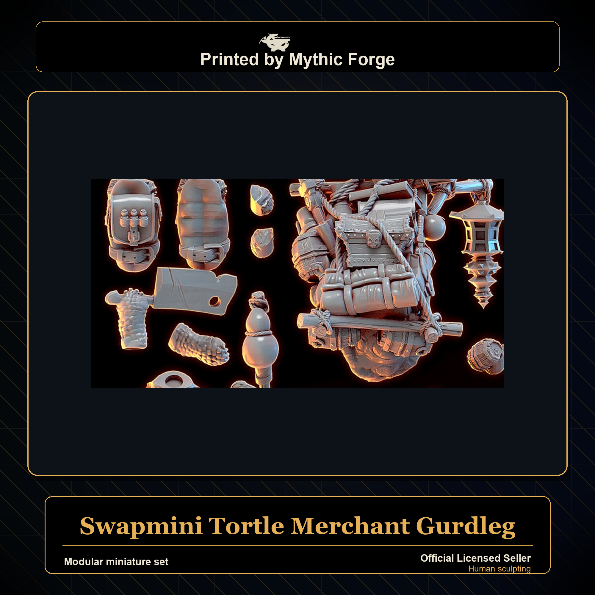 Modular RPG - Swapmini Tortle Merchant - Gurdleg - Bundle modular miniature modular miniature set printed by Mythic Forge