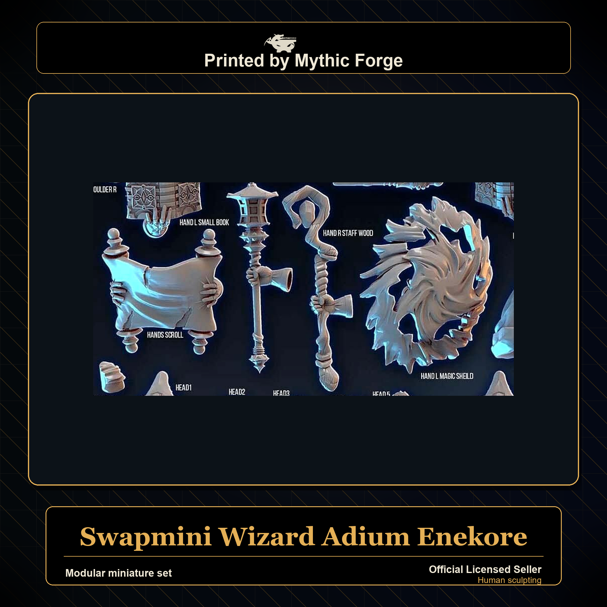 Modular RPG - Swapmini Wizard - Adium Enekore - Bundle modular miniature modular miniature set printed by Mythic Forge