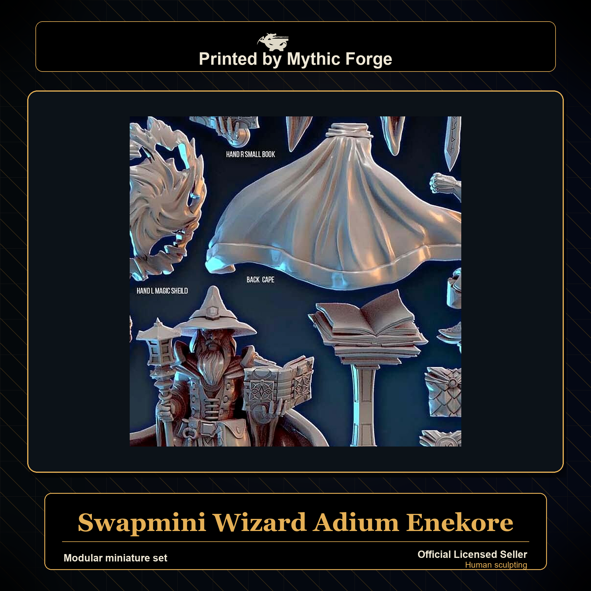Modular RPG - Swapmini Wizard - Adium Enekore - Bundle modular miniature modular miniature set printed by Mythic Forge