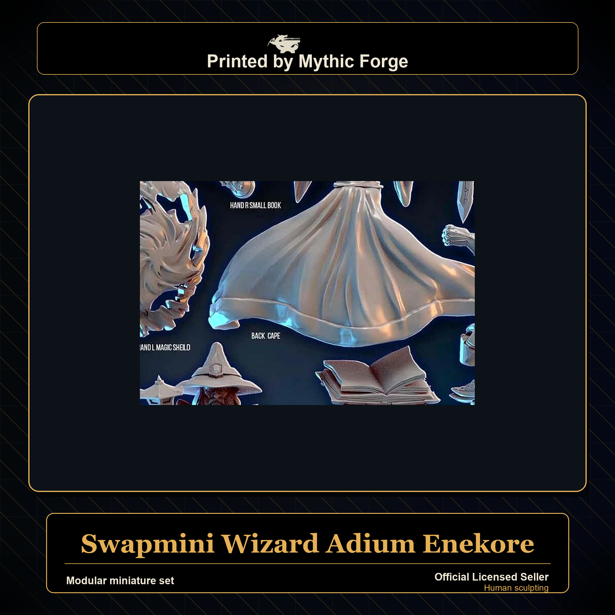 Modular RPG - Swapmini Wizard - Adium Enekore - Bundle modular miniature modular miniature set printed by Mythic Forge