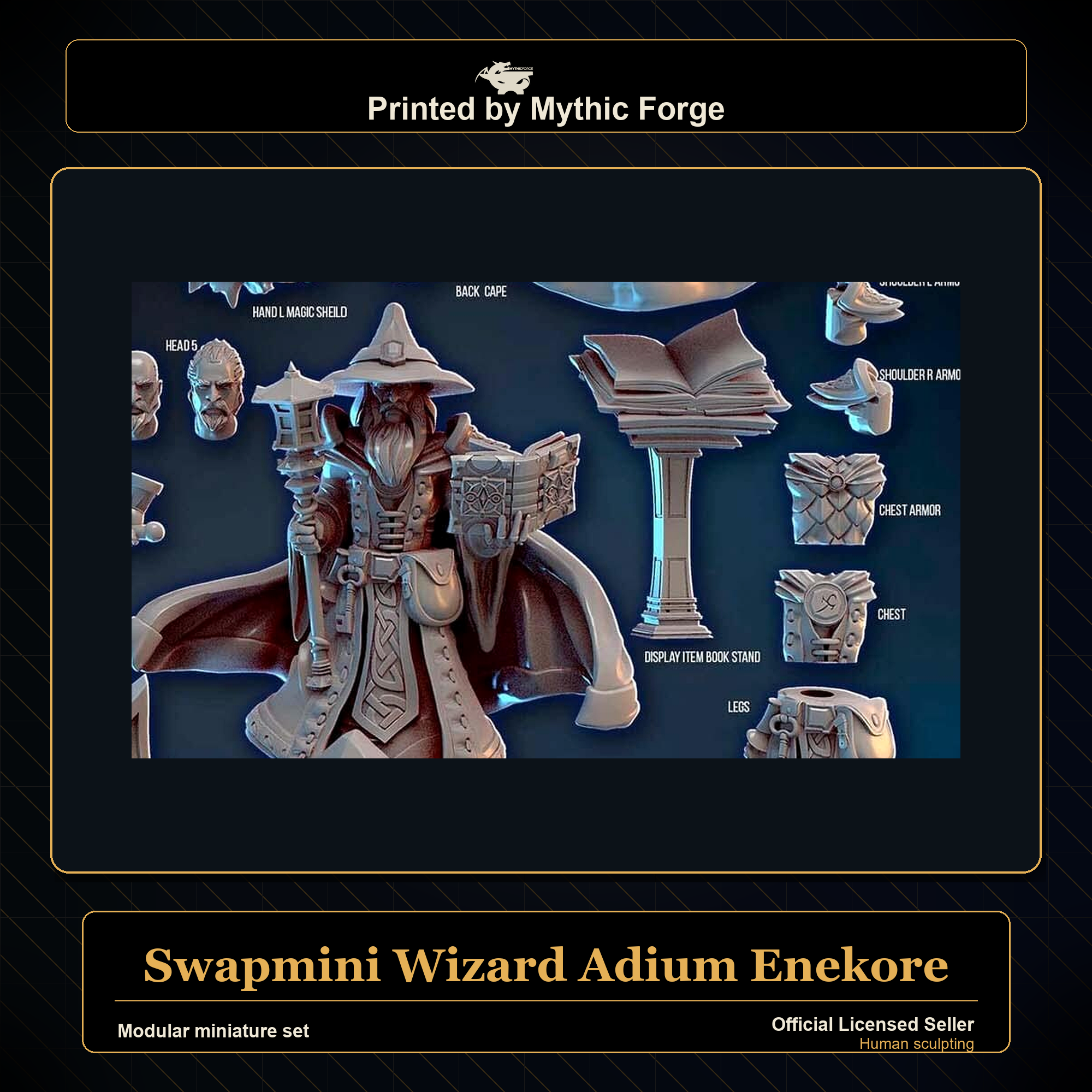 Modular RPG - Swapmini Wizard - Adium Enekore - Bundle modular miniature modular miniature set printed by Mythic Forge