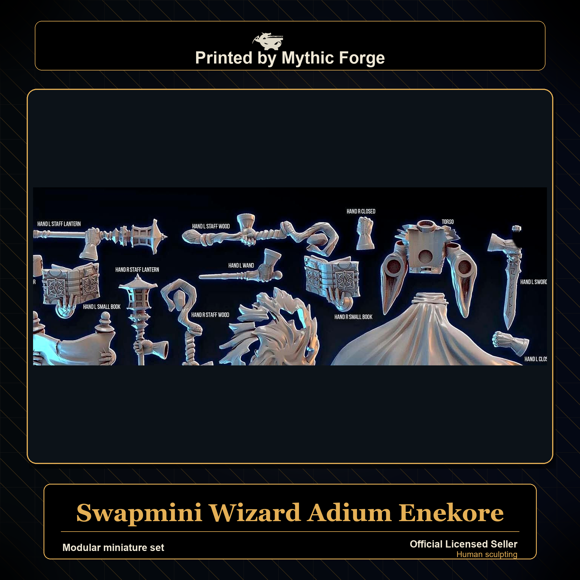 Modular RPG - Swapmini Wizard - Adium Enekore - Bundle modular miniature modular miniature set printed by Mythic Forge