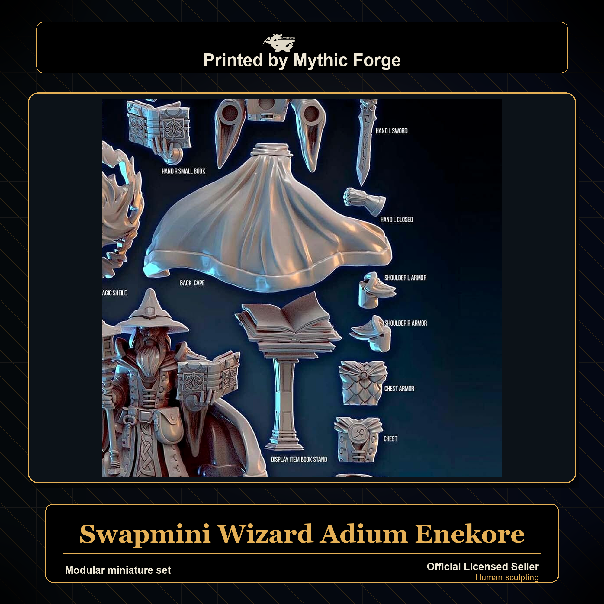 Modular RPG - Swapmini Wizard - Adium Enekore - Bundle modular miniature modular miniature set printed by Mythic Forge