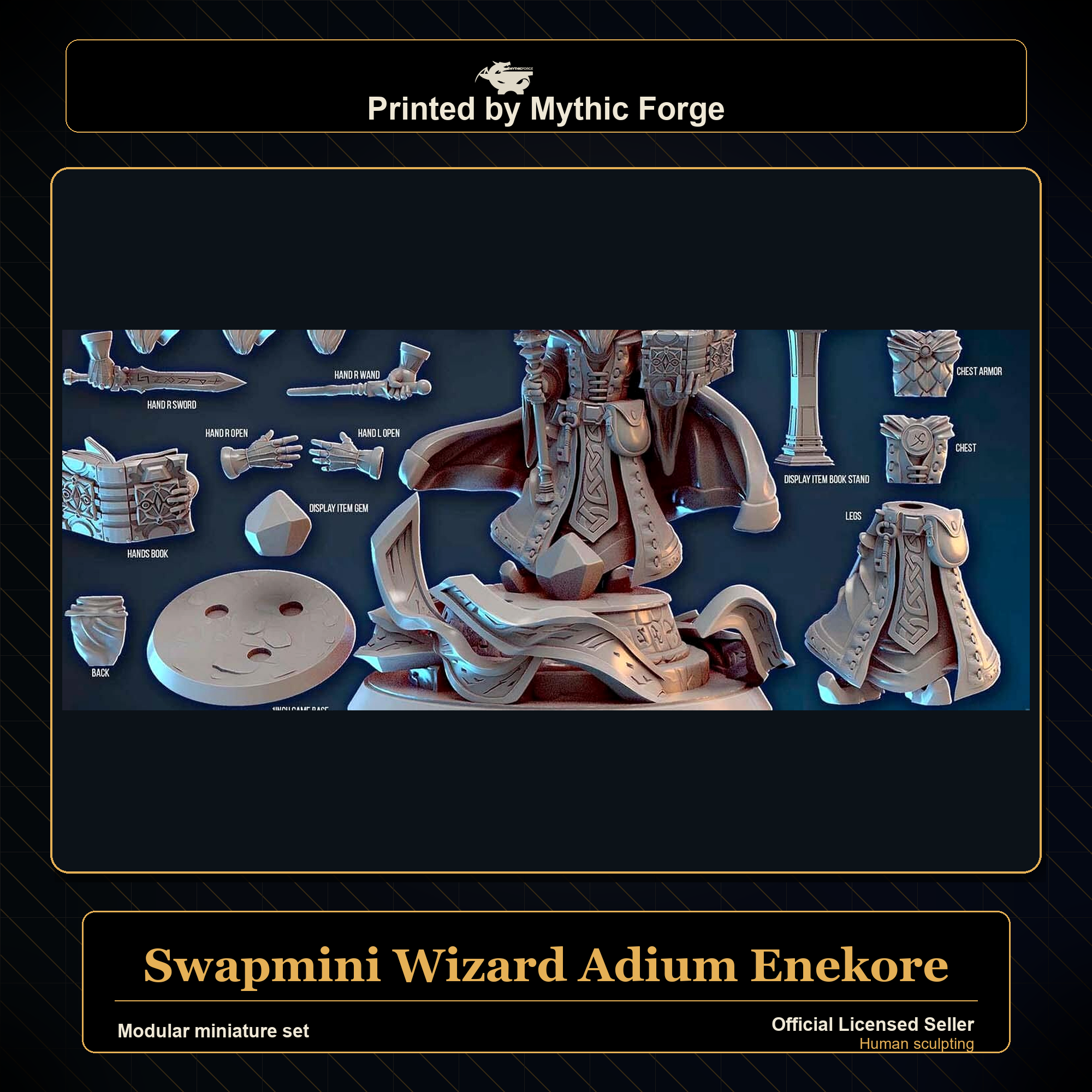 Modular RPG - Swapmini Wizard - Adium Enekore - Bundle modular miniature modular miniature set printed by Mythic Forge