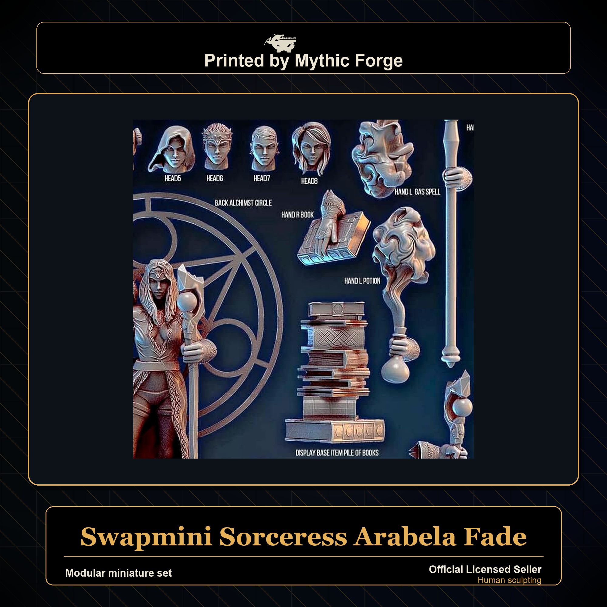 Modular RPG - Swapmini Sorceress - Arabela Fade - Bundle modular miniature modular miniature set printed by Mythic Forge