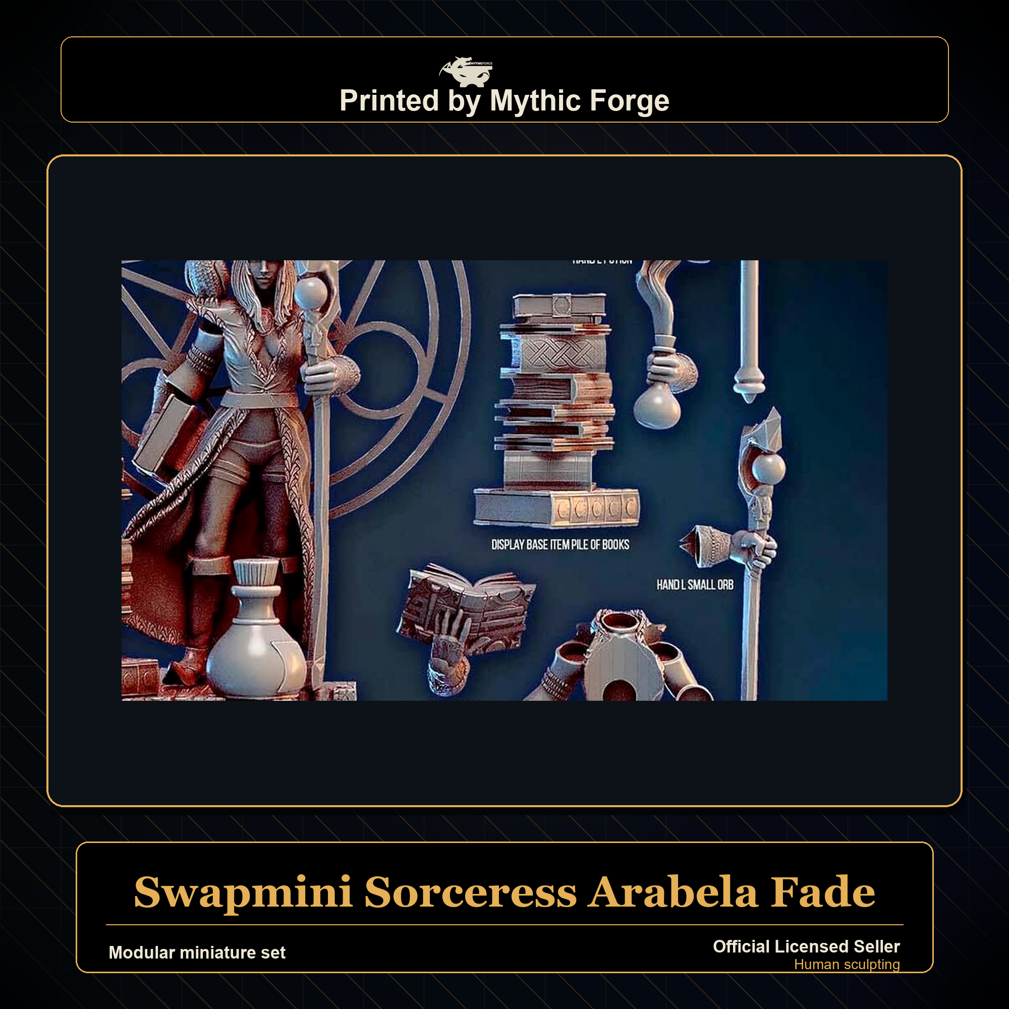 Modular RPG - Swapmini Sorceress - Arabela Fade - Bundle modular miniature modular miniature set printed by Mythic Forge
