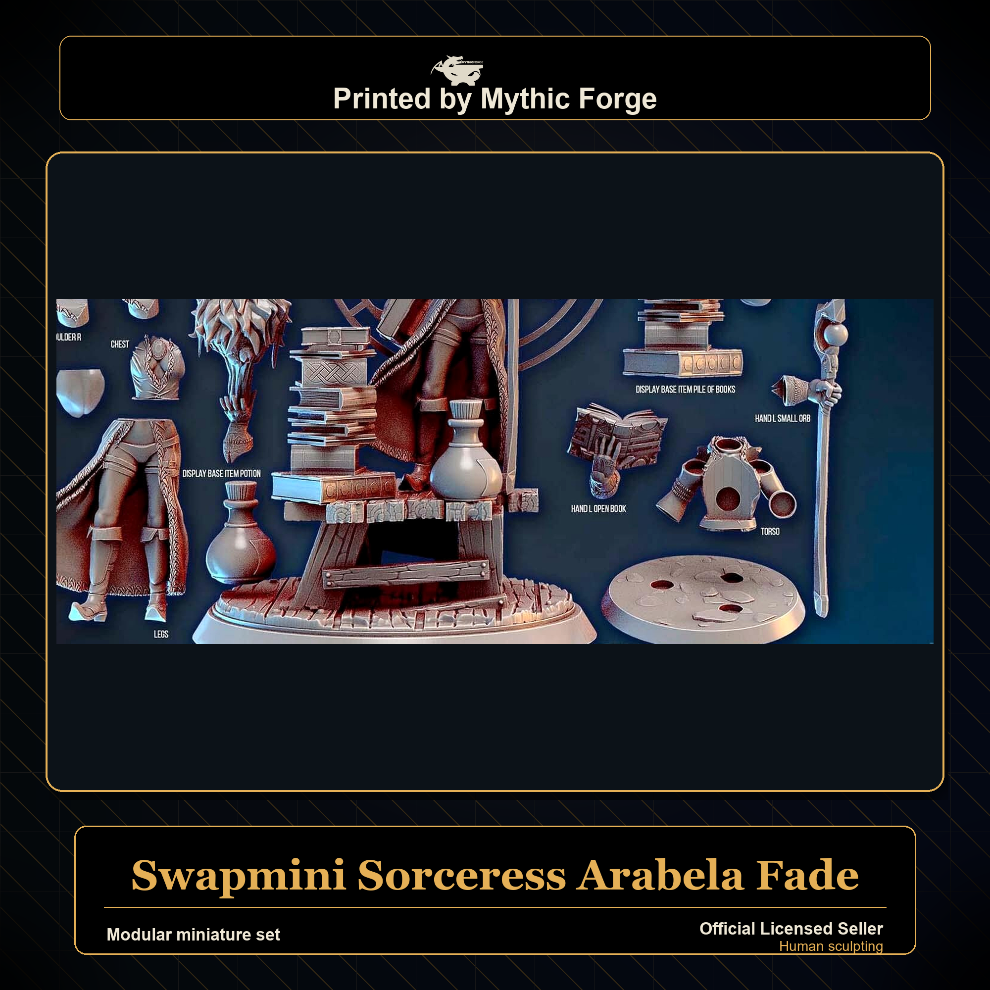 Modular RPG - Swapmini Sorceress - Arabela Fade - Bundle modular miniature modular miniature set printed by Mythic Forge