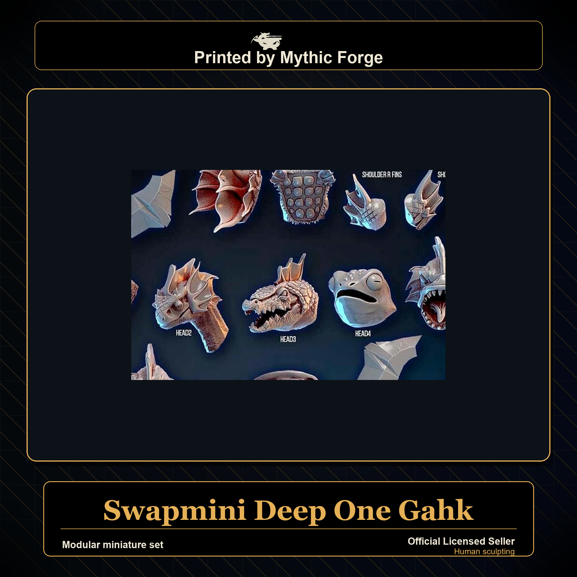 Modular RPG - Swapmini Deep One - Gahk - Bundle modular miniature modular miniature set printed by Mythic Forge