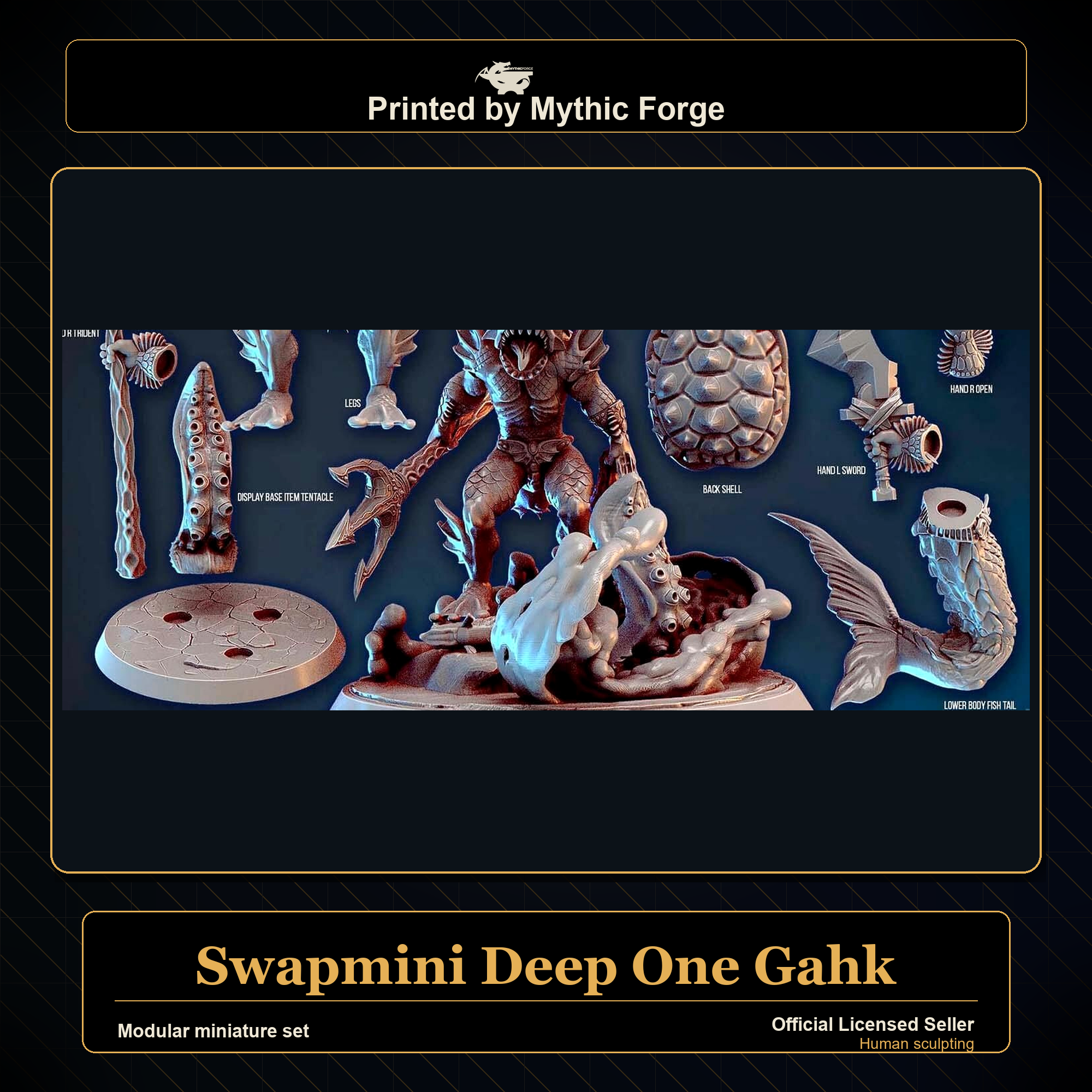 Modular RPG - Swapmini Deep One - Gahk - Bundle modular miniature modular miniature set printed by Mythic Forge