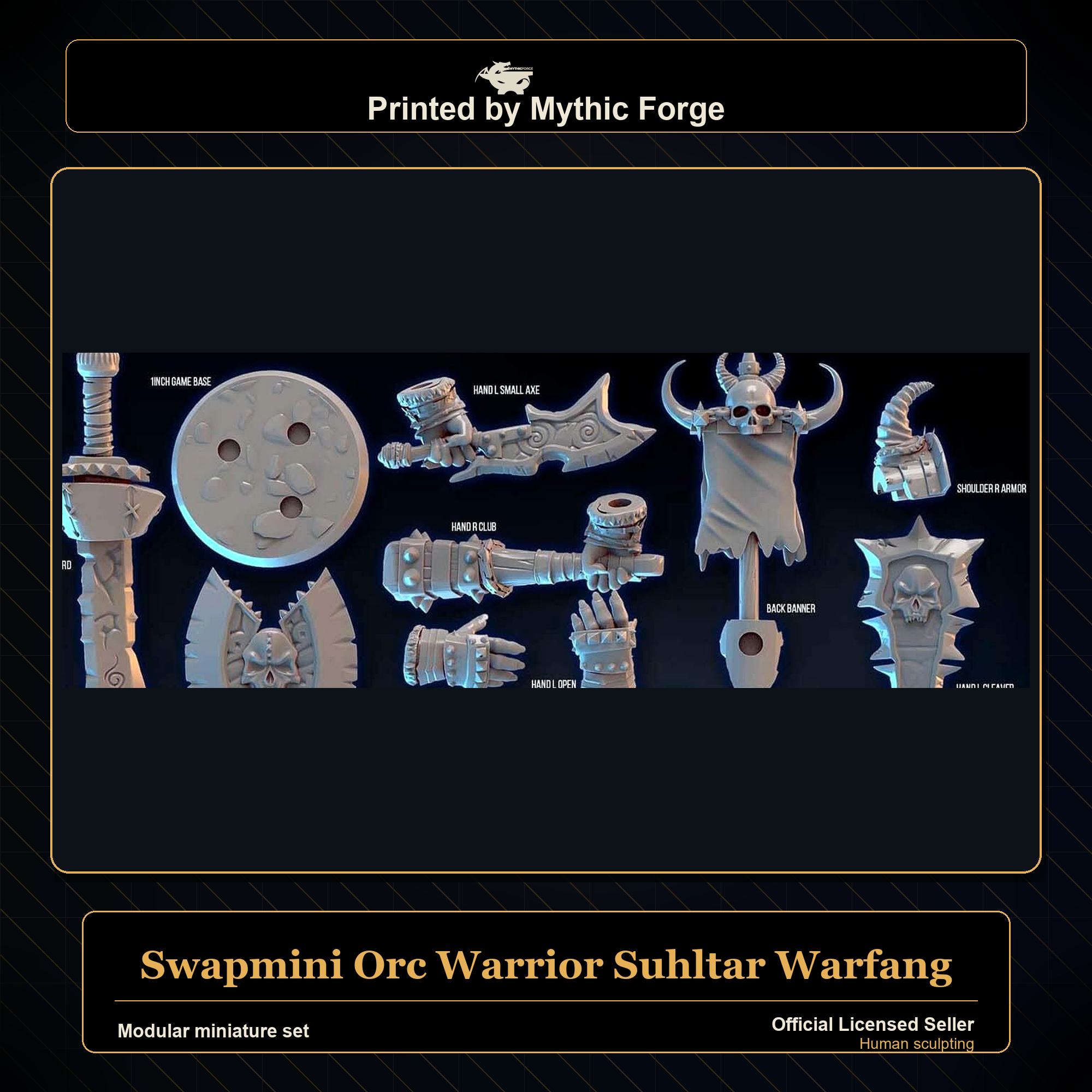 Modular RPG - Swapmini Orc Warrior - Suhltar Warfang - Bundle modular miniature modular miniature set printed by Mythic Forge
