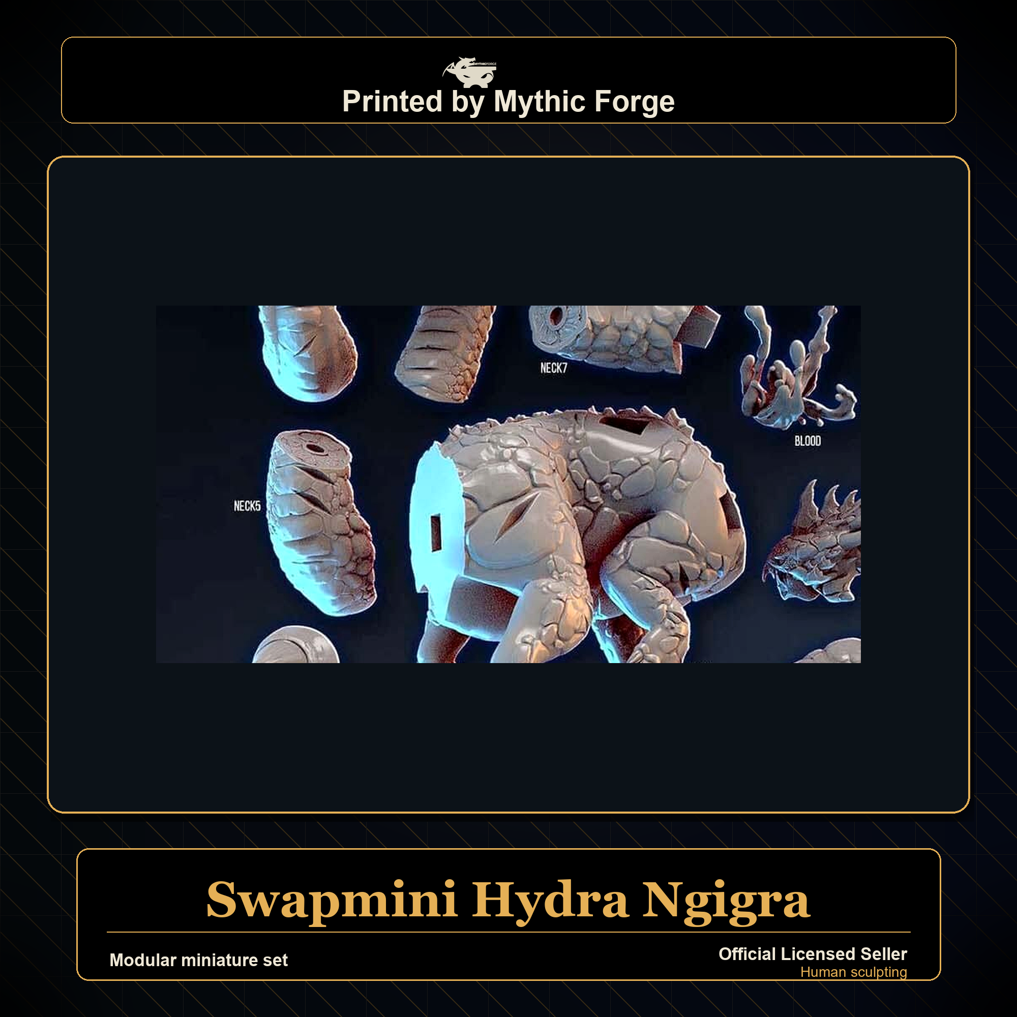 Modular RPG - Swapmini Hydra - Ngigra - Bundle modular miniature modular miniature set printed by Mythic Forge