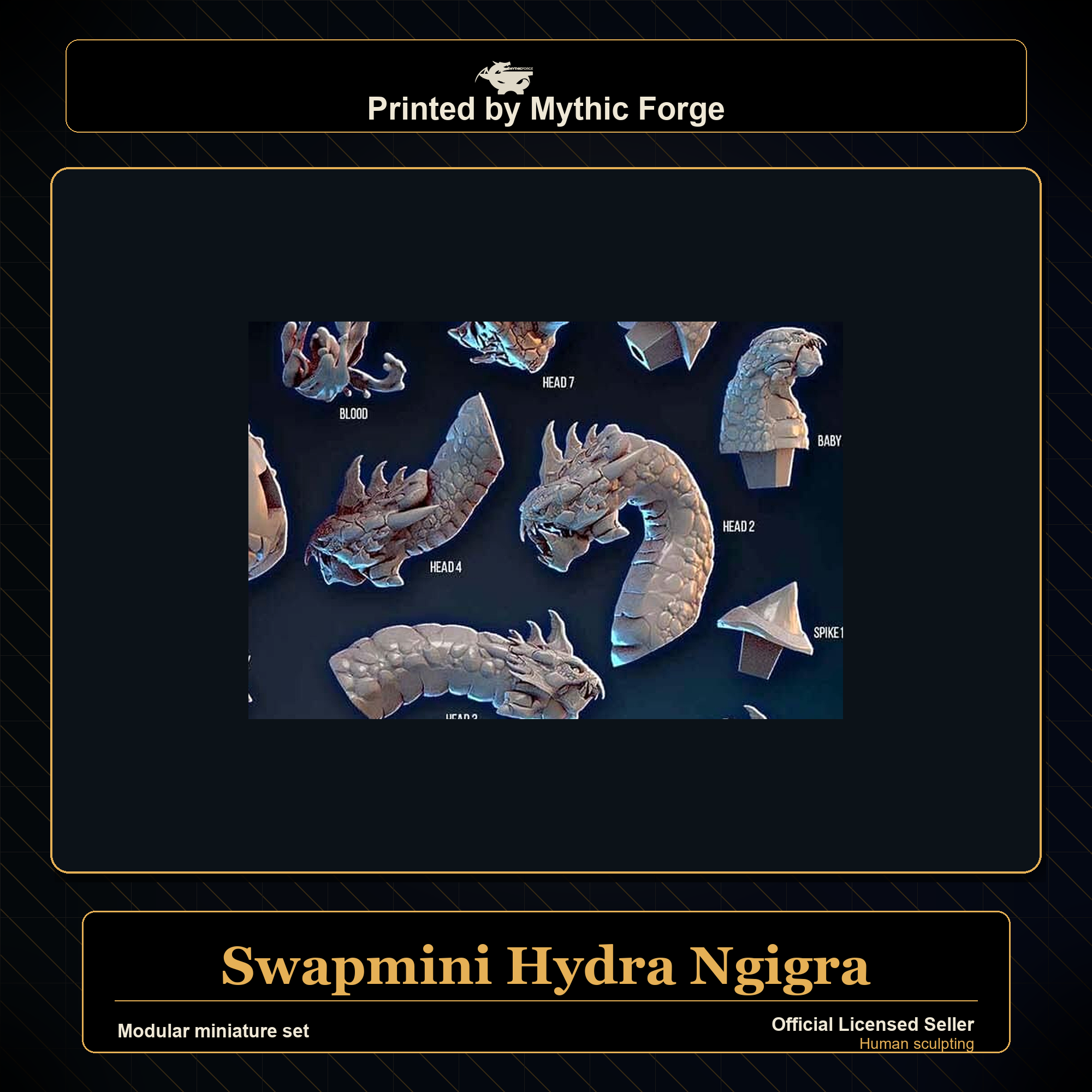 Modular RPG - Swapmini Hydra - Ngigra - Bundle modular miniature modular miniature set printed by Mythic Forge
