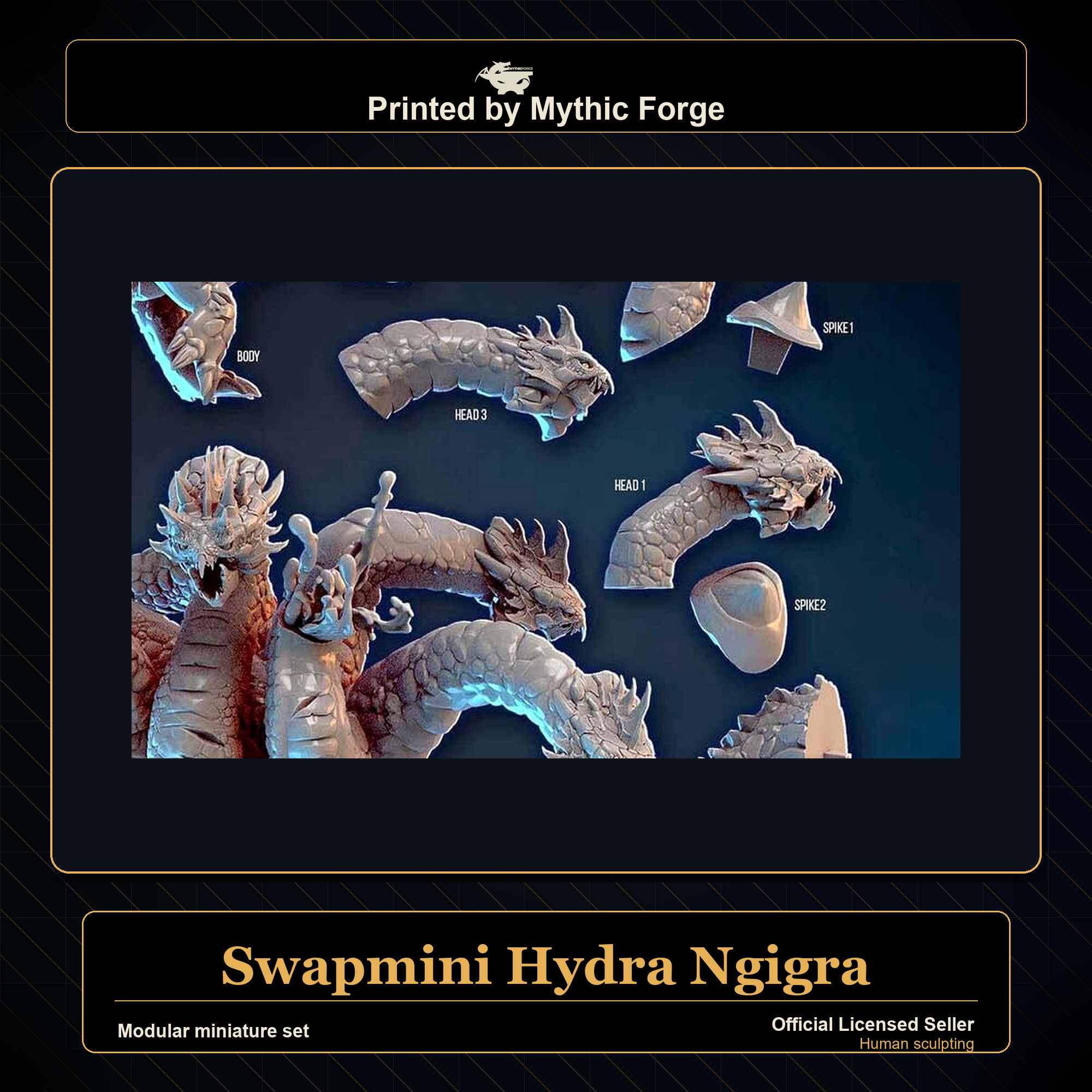 Modular RPG - Swapmini Hydra - Ngigra - Bundle modular miniature modular miniature set printed by Mythic Forge