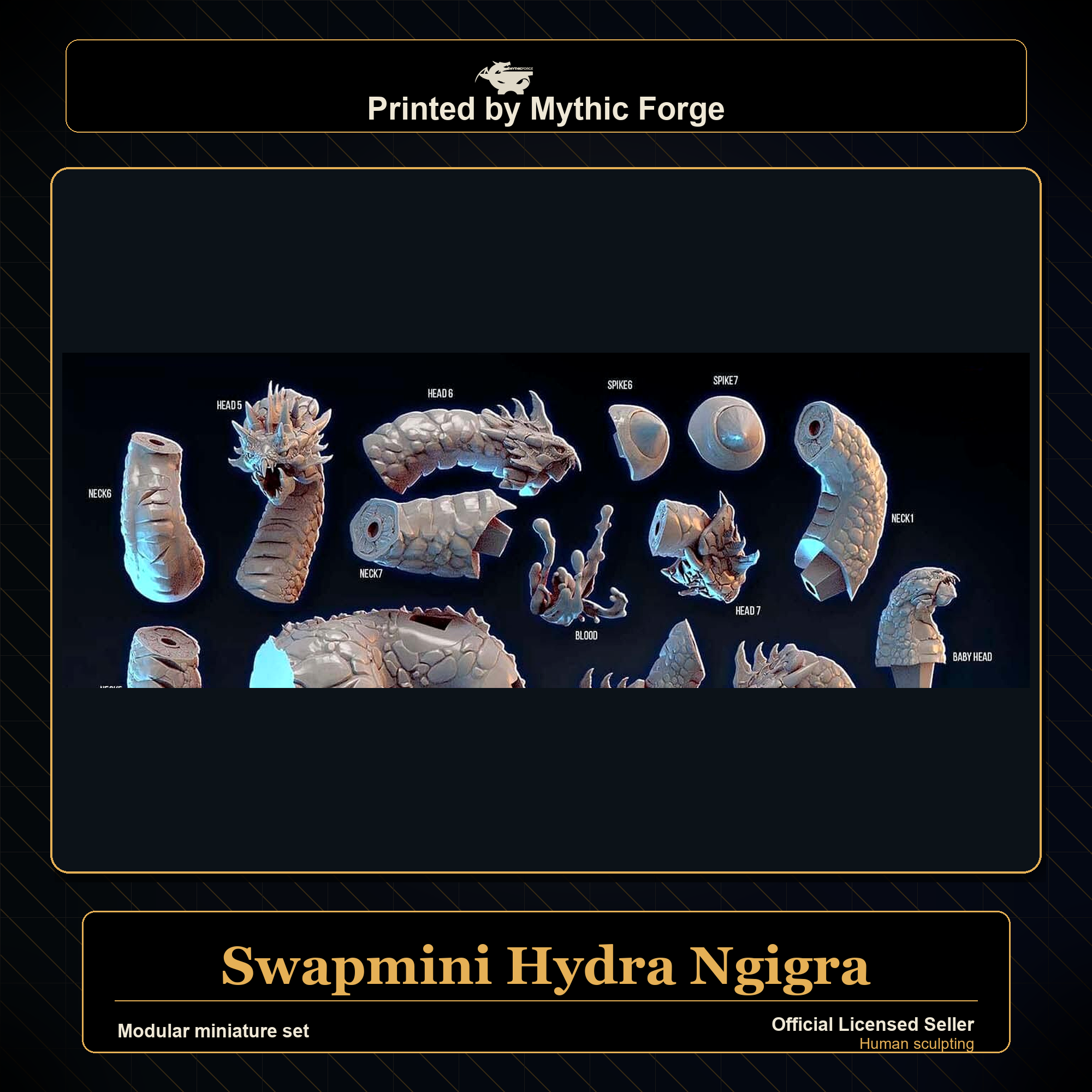 Modular RPG - Swapmini Hydra - Ngigra - Bundle modular miniature modular miniature set printed by Mythic Forge