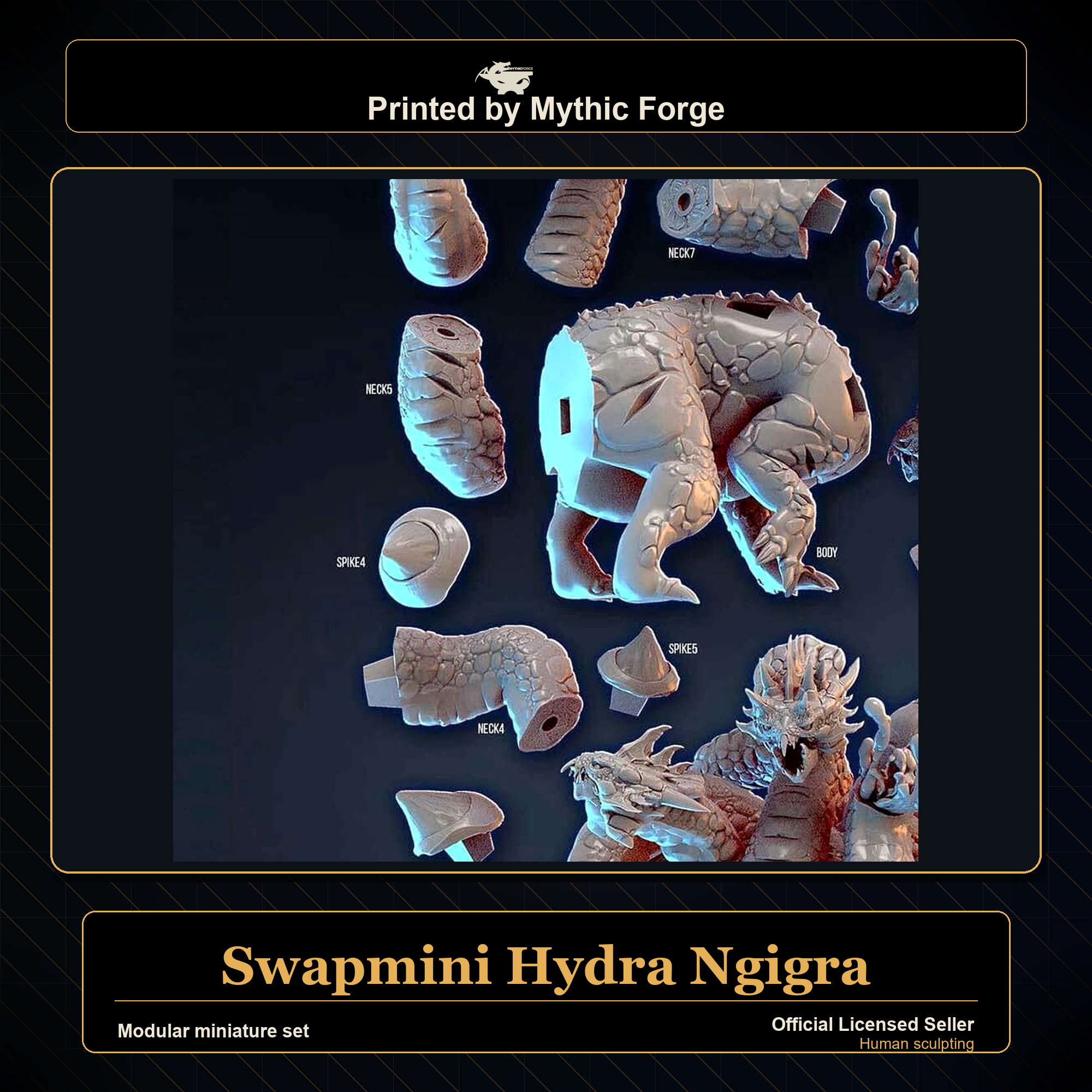 Modular RPG - Swapmini Hydra - Ngigra - Bundle modular miniature modular miniature set printed by Mythic Forge