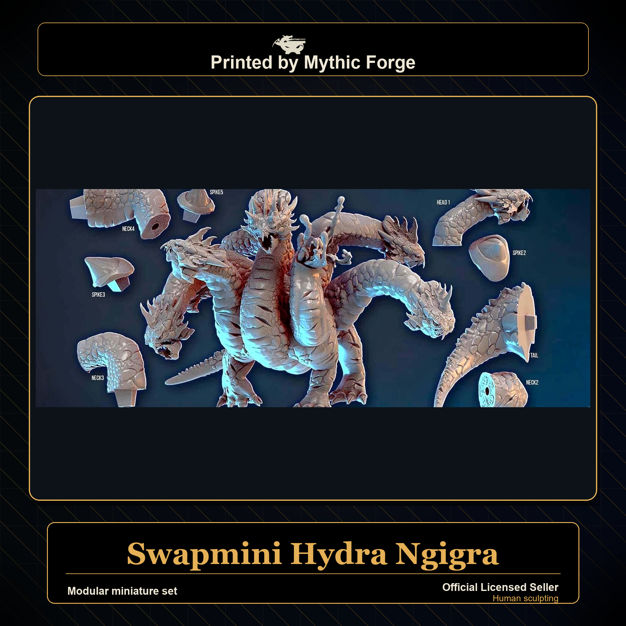 Modular RPG - Swapmini Hydra - Ngigra - Bundle modular miniature modular miniature set printed by Mythic Forge