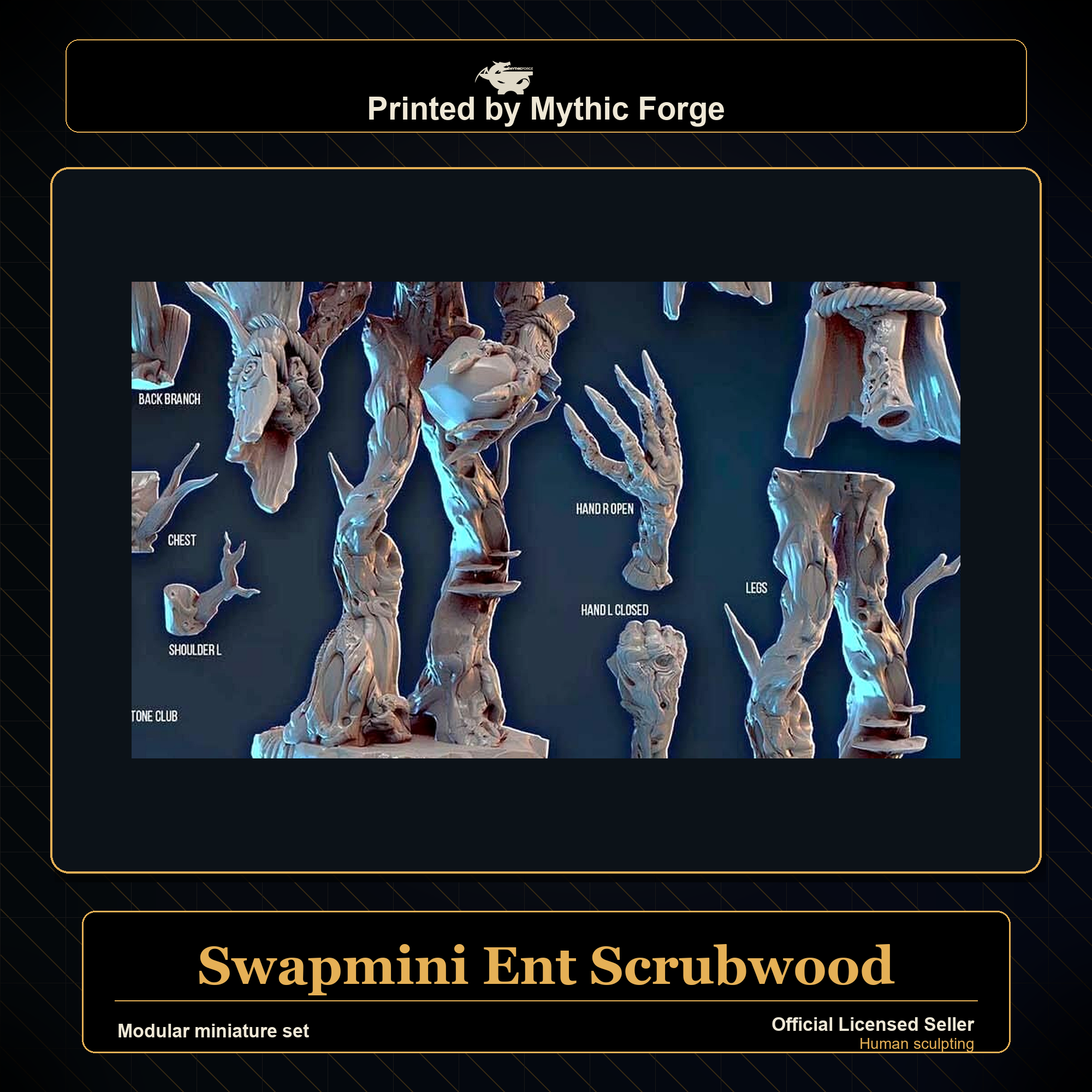 Modular RPG - Swapmini Ent - Scrubwood - Bundle modular miniature modular miniature set printed by Mythic Forge