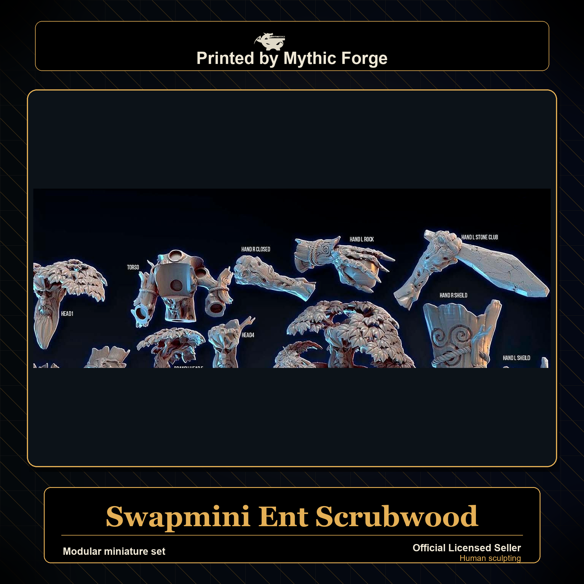 Modular RPG - Swapmini Ent - Scrubwood - Bundle modular miniature modular miniature set printed by Mythic Forge