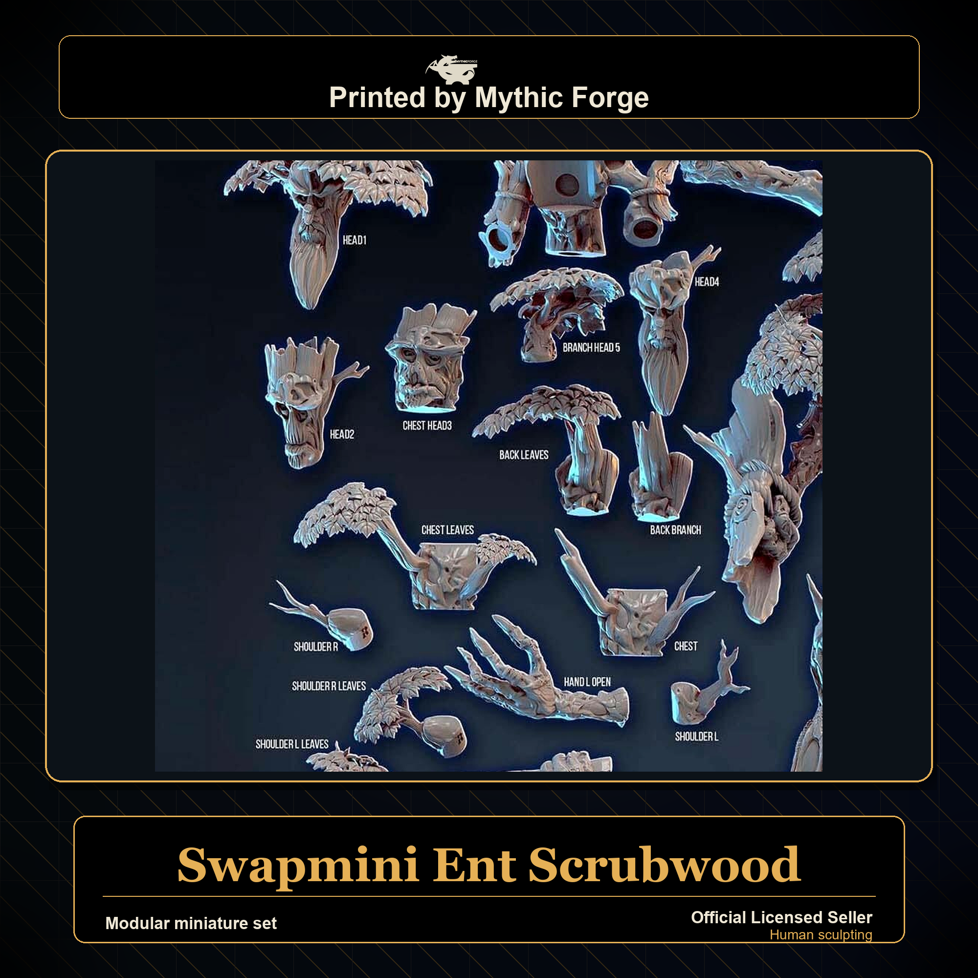 Modular RPG - Swapmini Ent - Scrubwood - Bundle modular miniature modular miniature set printed by Mythic Forge