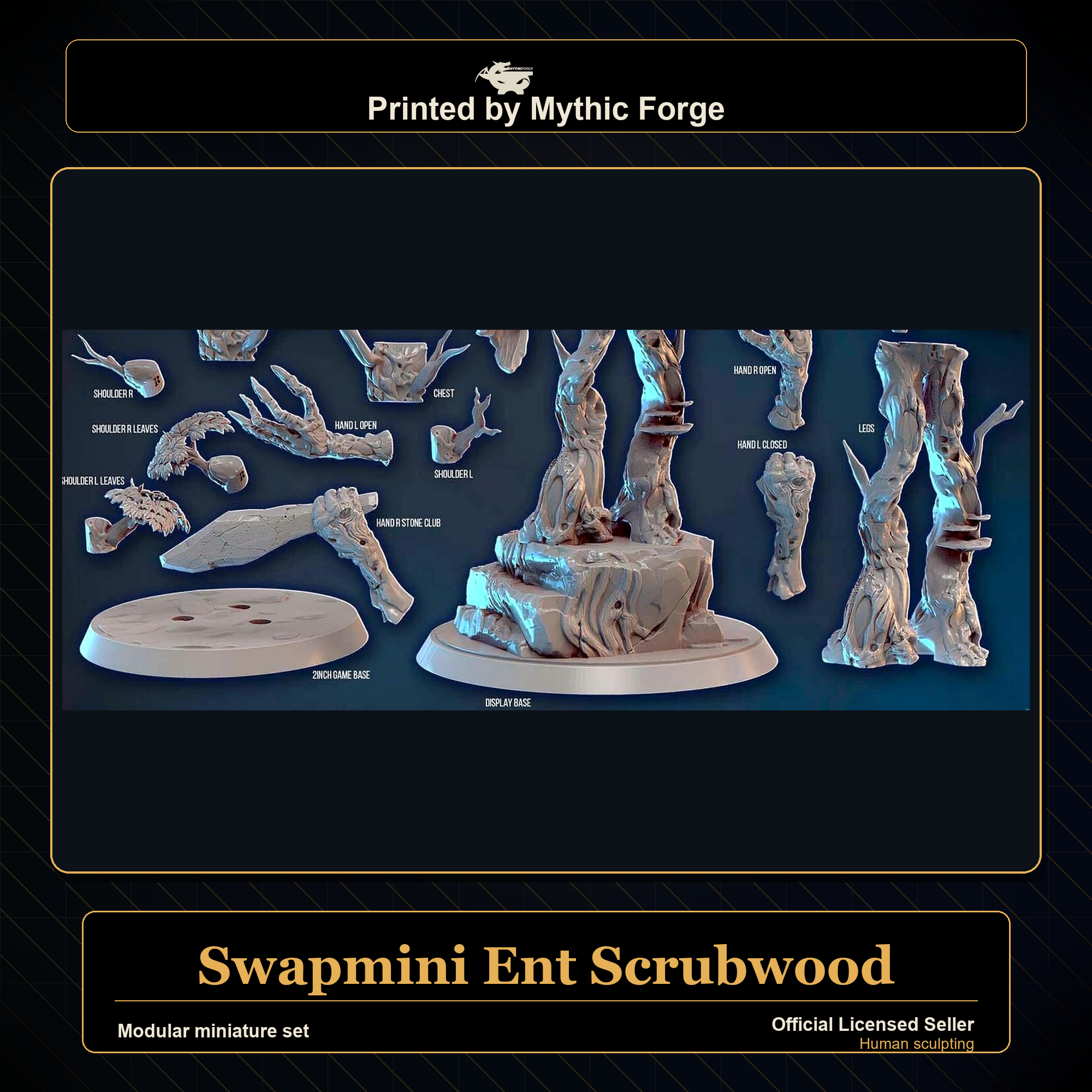 Modular RPG - Swapmini Ent - Scrubwood - Bundle modular miniature modular miniature set printed by Mythic Forge