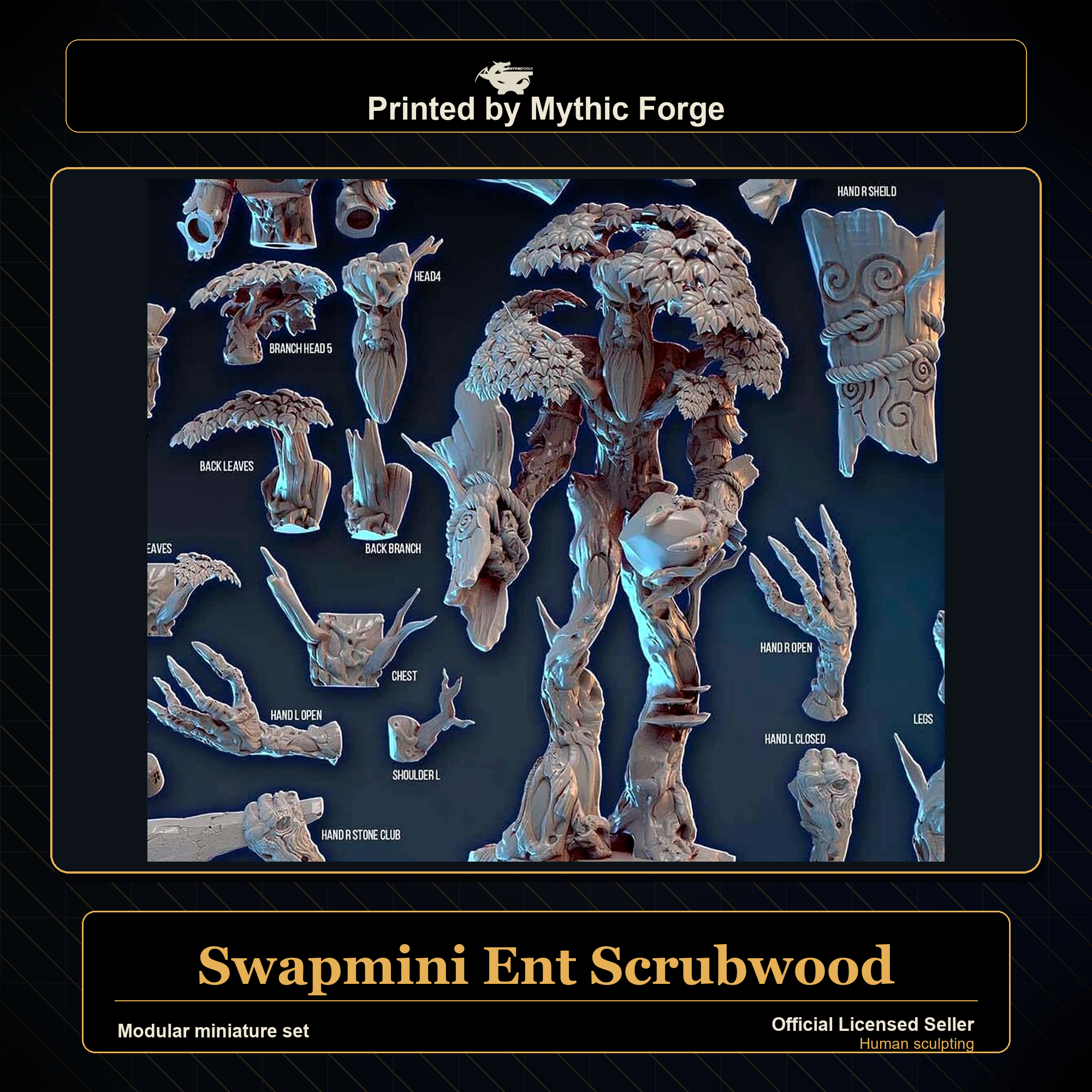 Modular RPG - Swapmini Ent - Scrubwood - Bundle modular miniature modular miniature set printed by Mythic Forge
