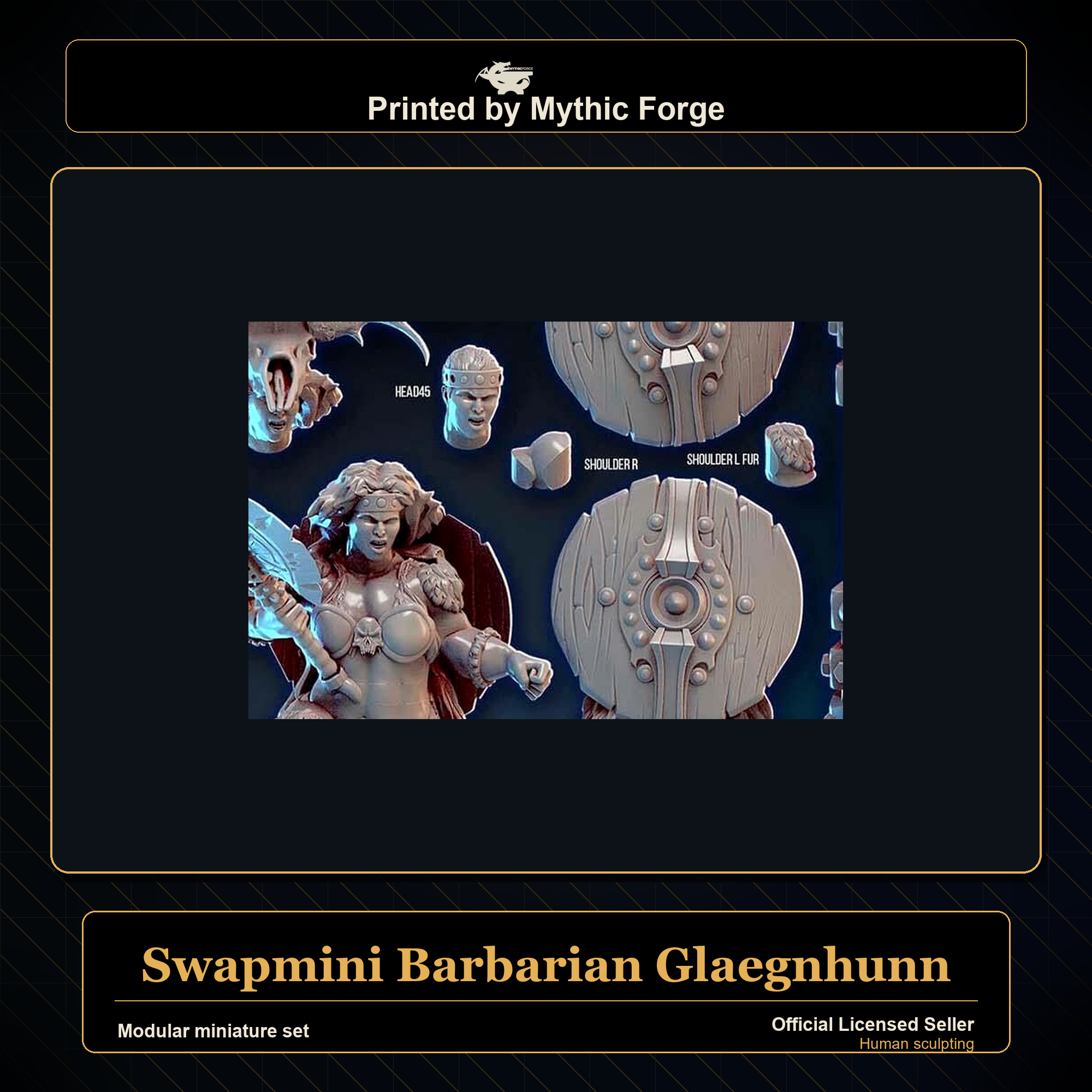 Modular RPG - Swapmini Barbarian - Glaegnhunn - Bundle modular miniature modular miniature set printed by Mythic Forge