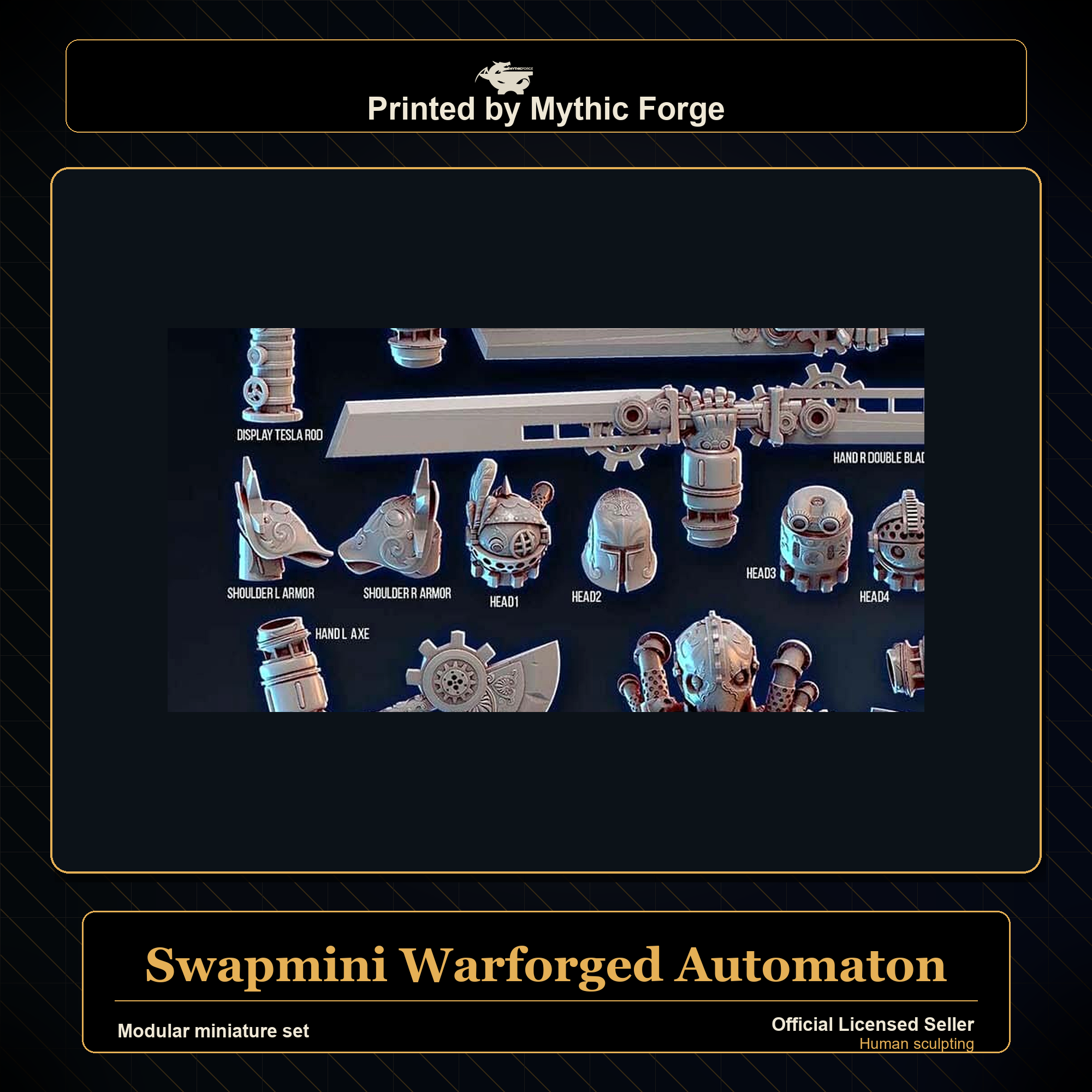 Modular RPG - Swapmini Warforged Automaton - Bundle modular miniature modular miniature set printed by Mythic Forge