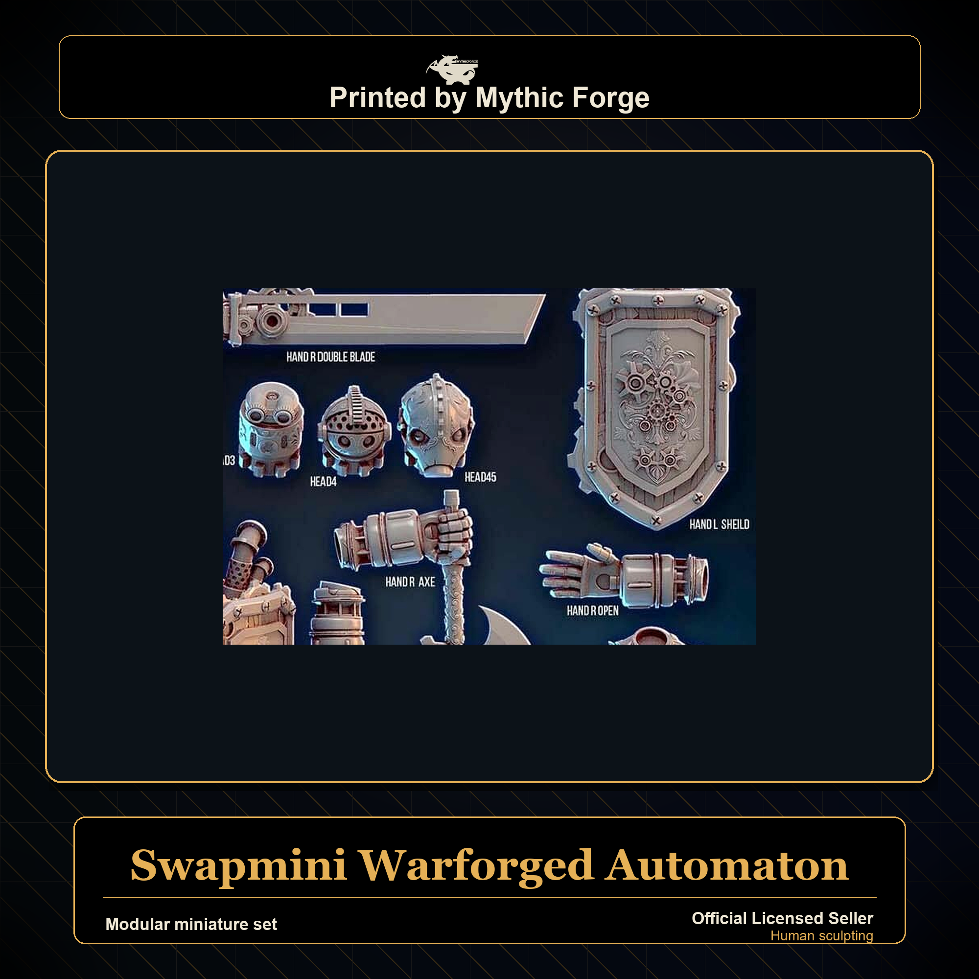 Modular RPG - Swapmini Warforged Automaton - Bundle modular miniature modular miniature set printed by Mythic Forge