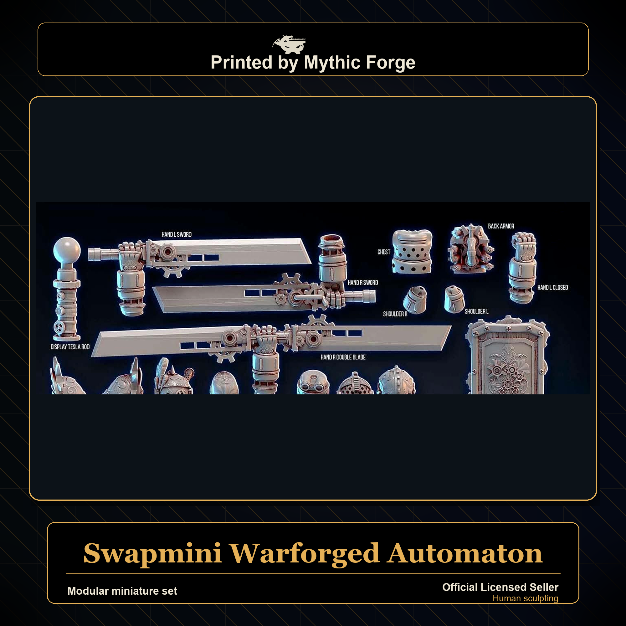 Modular RPG - Swapmini Warforged Automaton - Bundle modular miniature modular miniature set printed by Mythic Forge