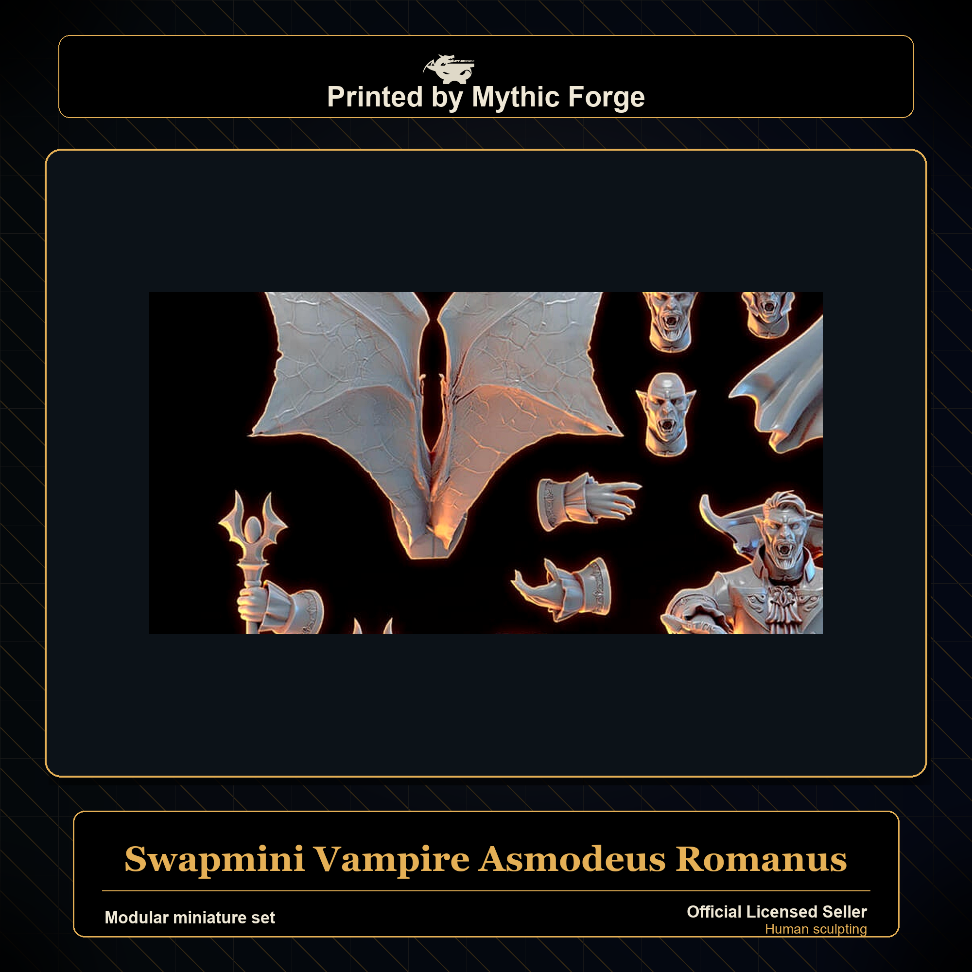 Modular RPG - Swapmini Vampire - Asmodeus Romanus - Bundle modular miniature modular miniature set printed by Mythic Forge